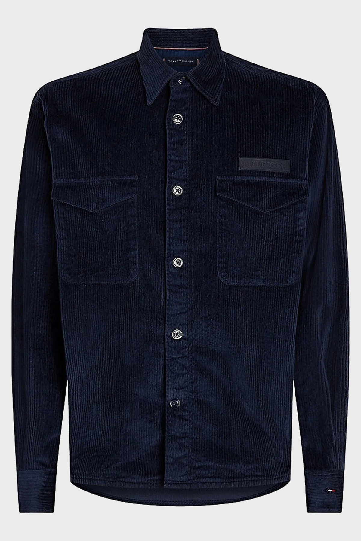 Tommy Hilfiger Pamuklu Relaxed Fit Kadife Erkek Gömlek Ceket MW0MW32903 DW5 LACİVERT - 5