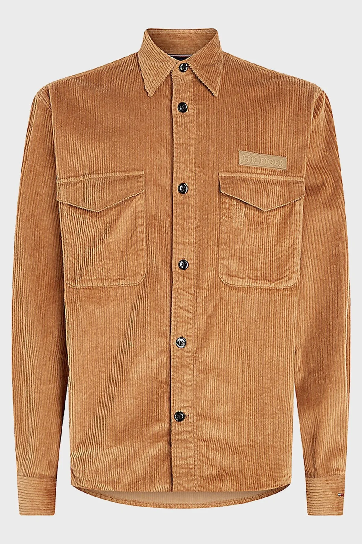 Tommy Hilfiger Pamuklu Relaxed Fit Kadife Erkek Gömlek Ceket MW0MW32903 GWJ KAHVE - 4