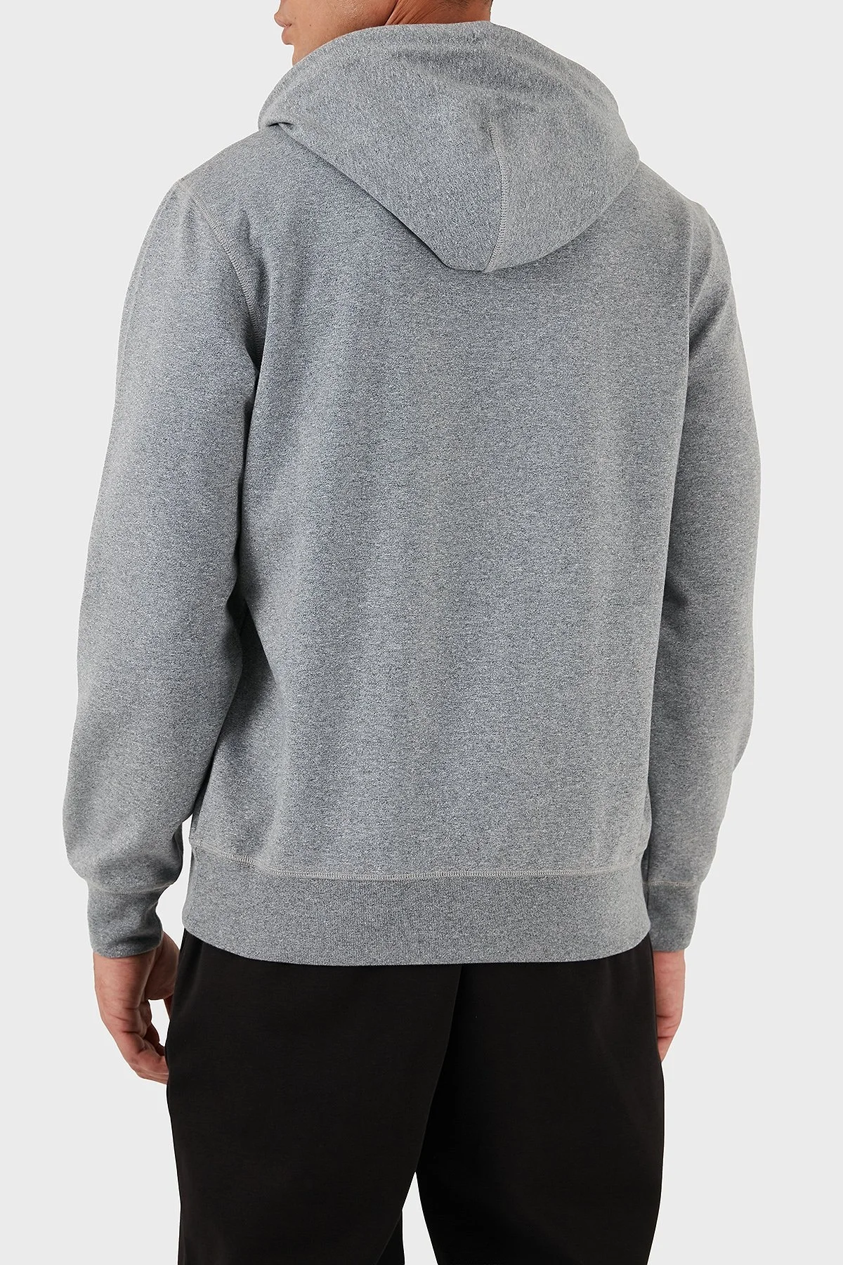 Tommy Hilfiger Pamuklu Relaxed Fit Kapüşonlu Logolu Erkek Sweat MW0MW39402 PMR GRİ - 2