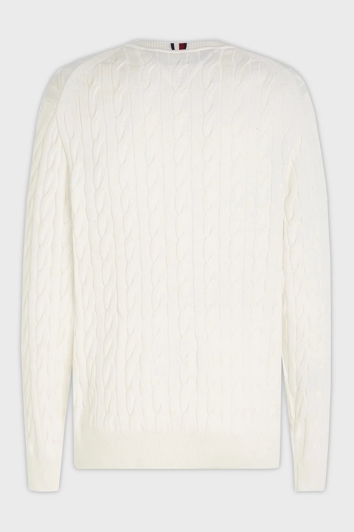 Tommy Hilfiger Pamuklu Relaxed Fit Örme Erkek Kazak MW0MW33132 YBI BEYAZ - 11