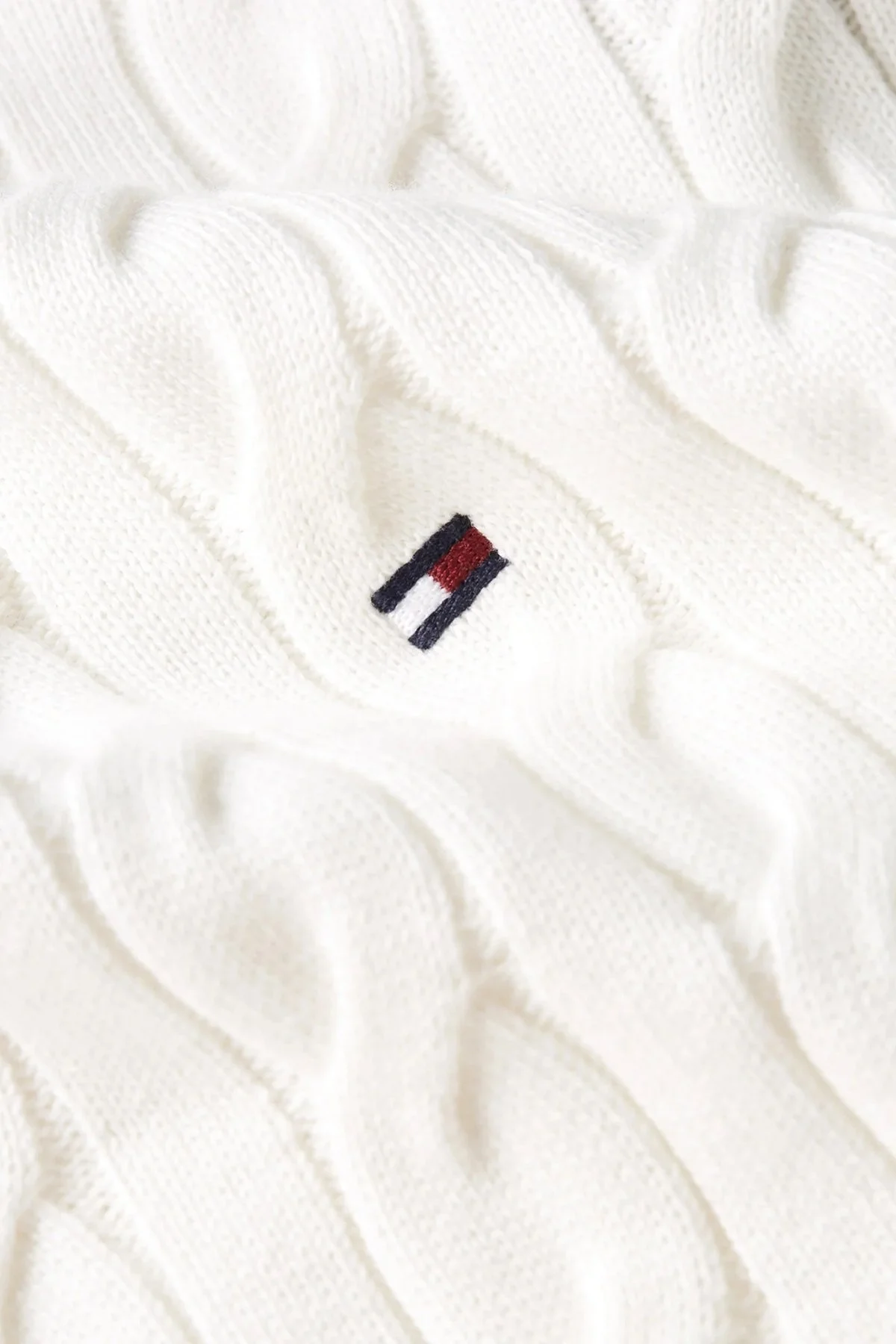 Tommy Hilfiger Pamuklu Relaxed Fit Örme Erkek Kazak MW0MW33132 YBI BEYAZ - 12
