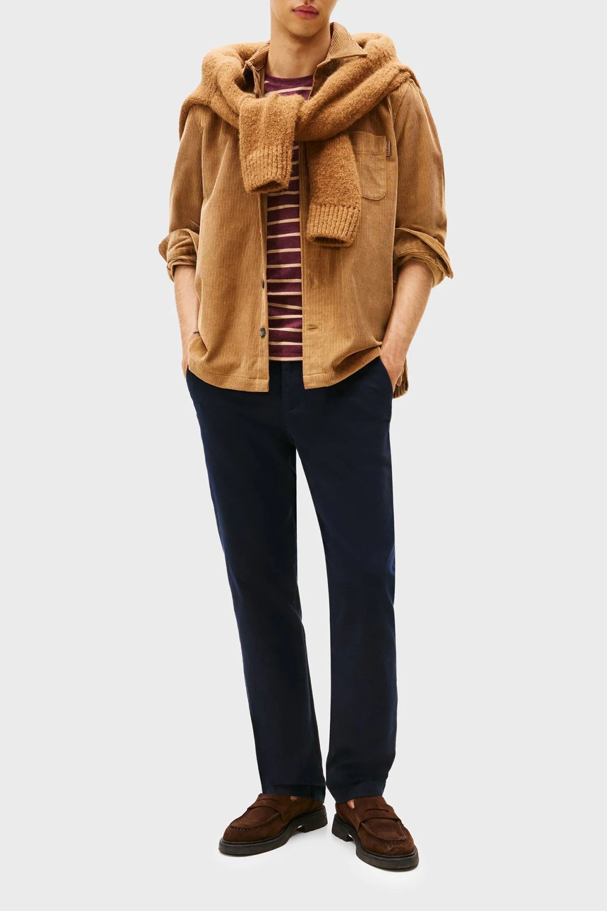 Tommy Hilfiger Pamuklu Relaxed Fit Uzun Kollu Kadife Erkek Gömlek MW0MW40489 0HD KAHVE - 2