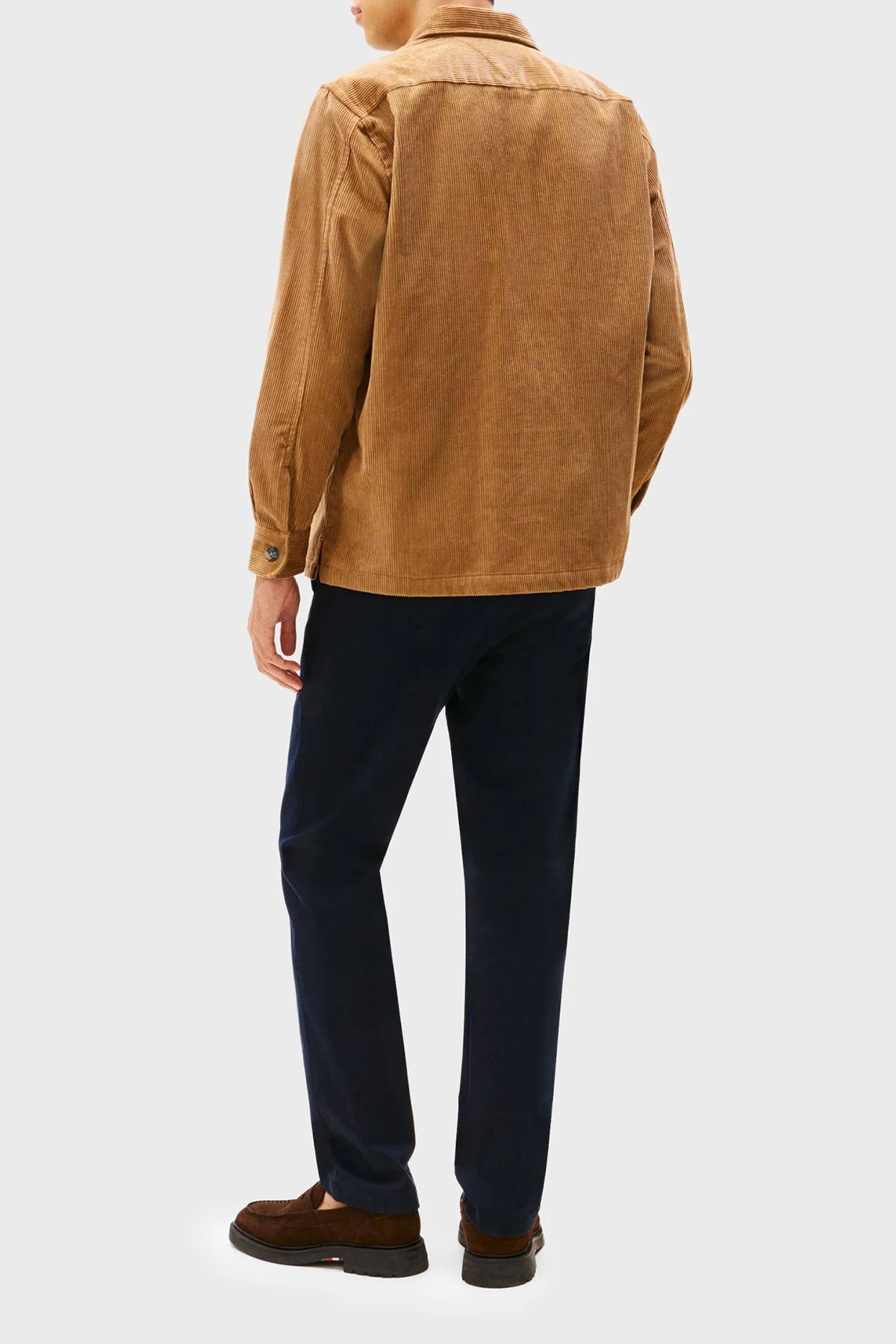 Tommy Hilfiger Pamuklu Relaxed Fit Uzun Kollu Kadife Erkek Gömlek MW0MW40489 0HD KAHVE - 4