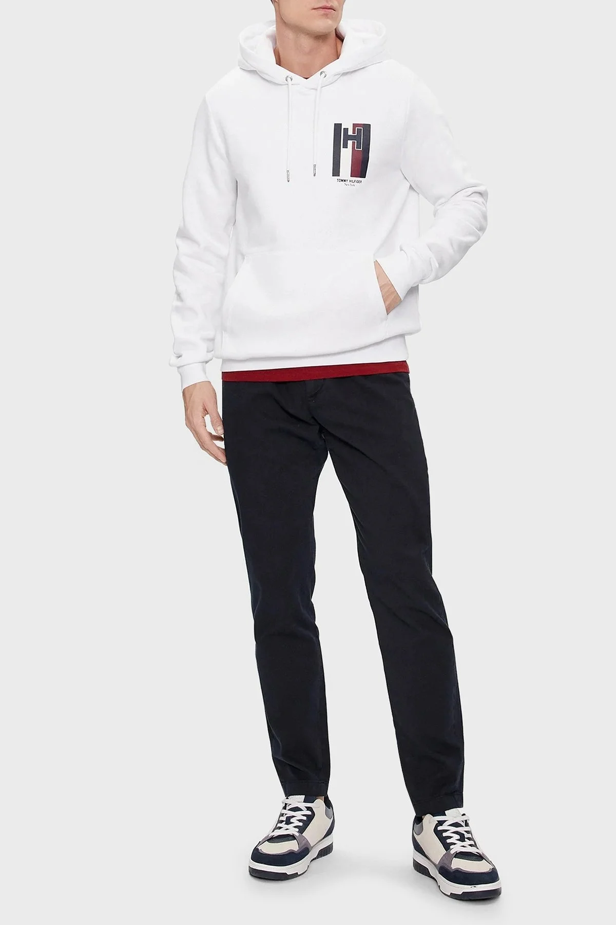 Tommy Hilfiger Pamuklu Skinny Fit Erkek Pantolon MW0MW33918 DW5 LACİVERT - 1