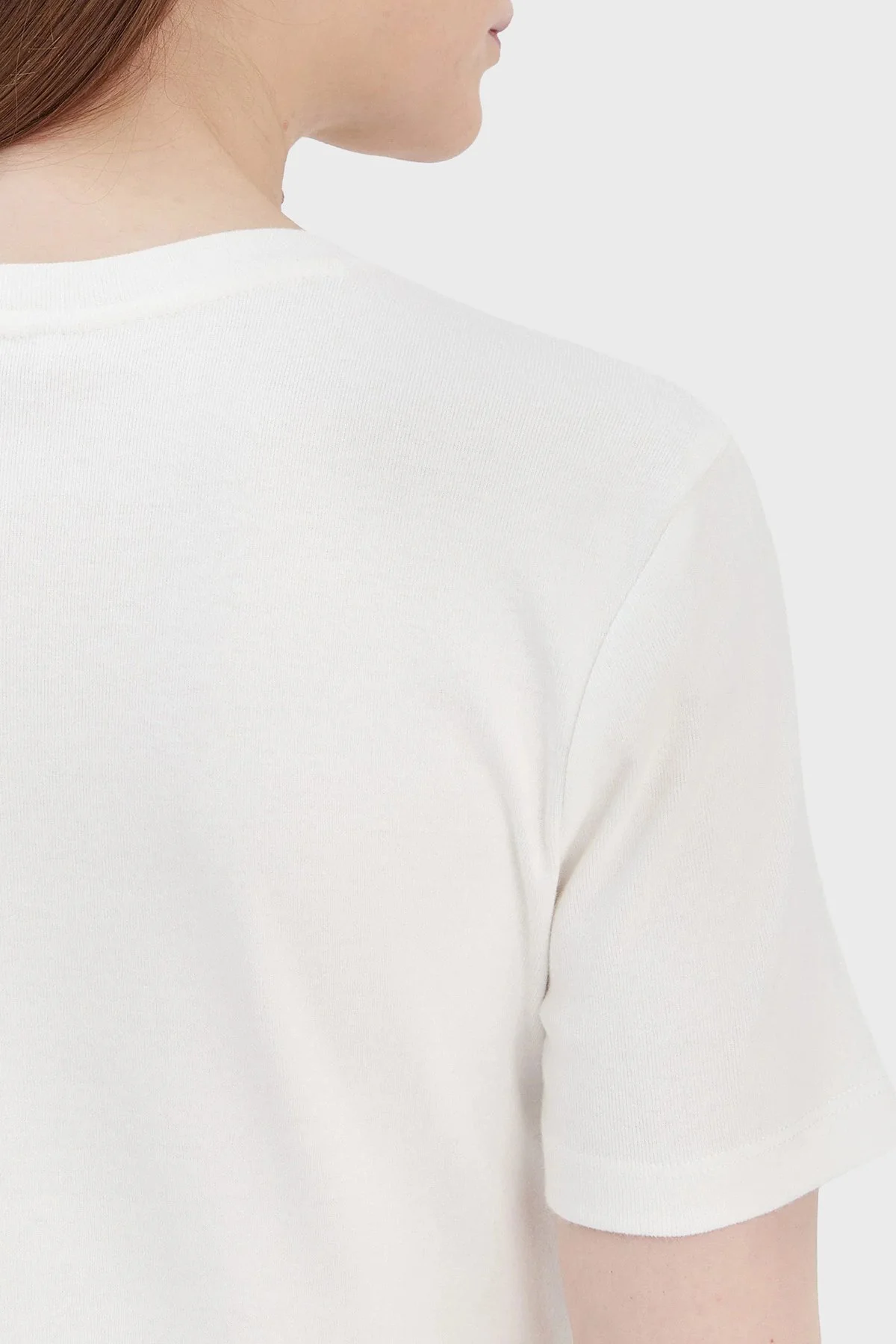 Tommy Hilfiger Pamuklu Slim Fit Bisiklet Yaka Bayan T Shirt WW0WW40587 YBL BEYAZ - 5