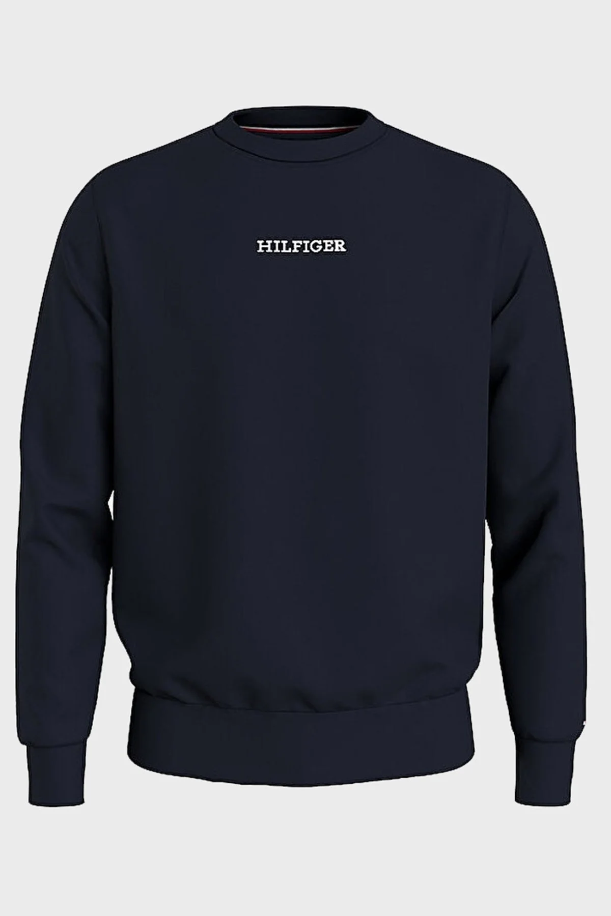 Tommy Hilfiger Pamuklu Slim Fit Bisiklet Yaka Erkek Sweat MW0MW31487 DW5 LACİVERT - 1