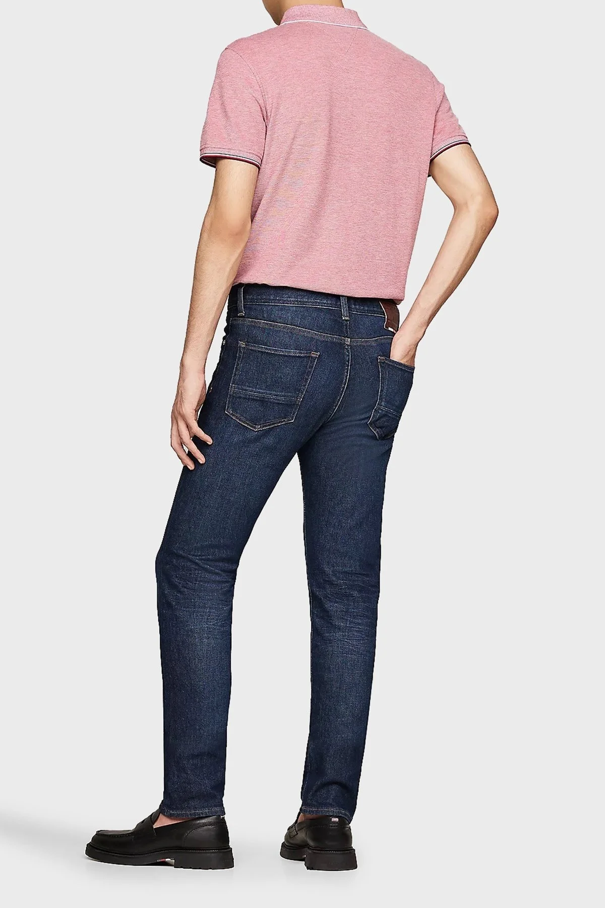 Tommy Hilfiger Pamuklu Slim Fit Dar Paça Jeans Erkek Kot Pantolon MW0MW35717 1BN LACİVERT - 7