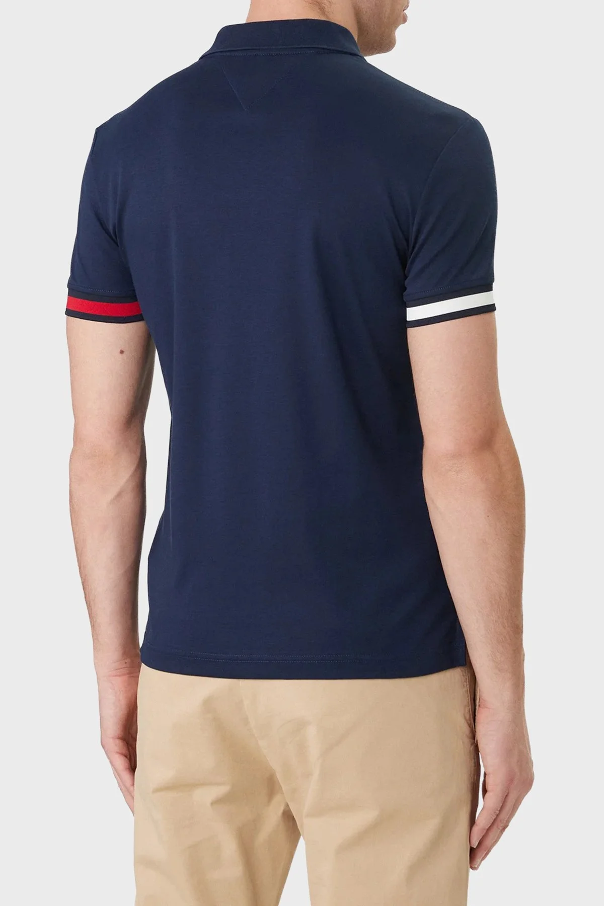 Tommy Hilfiger Pamuklu Slim Fit Düğmeli Erkek Polo Yaka T Shirt MW0MW42743 DCC LACİVERT - 3