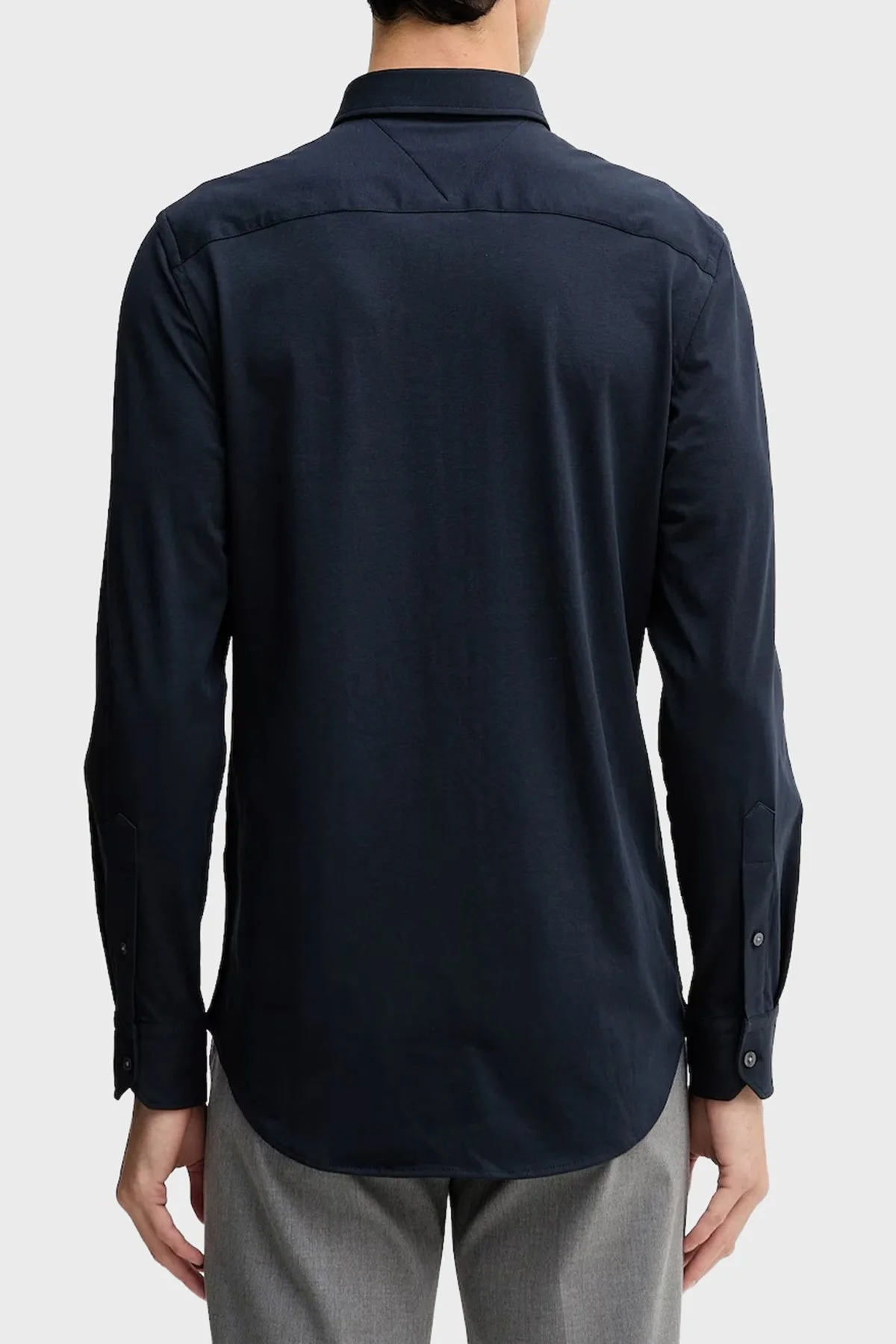 Tommy Hilfiger Pamuklu Slim Fit Düğmeli Yaka Erkek Gömlek MW0MW41059 DW5 LACİVERT - 3