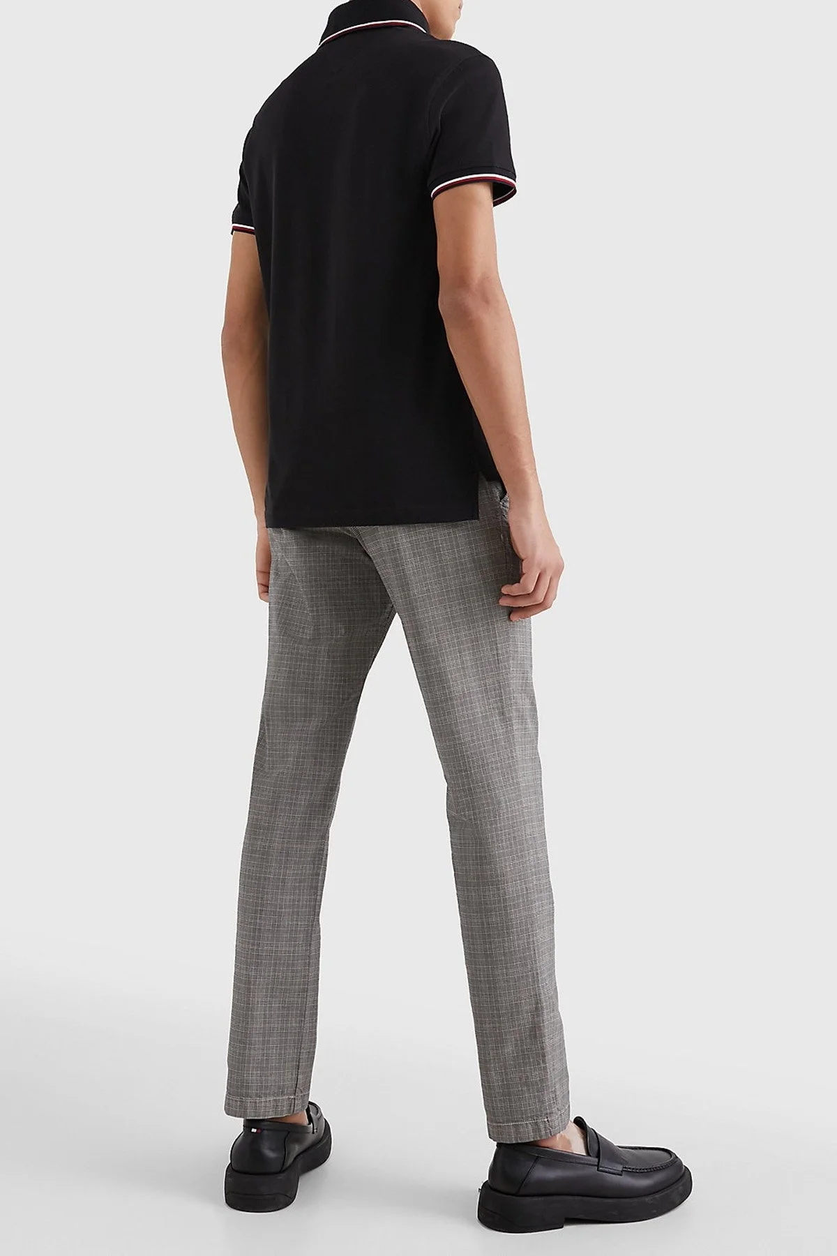 Tommy Hilfiger Pamuklu Slim Fit Erkek Polo T Shirt MW0MW30750 BDS SİYAH - 9