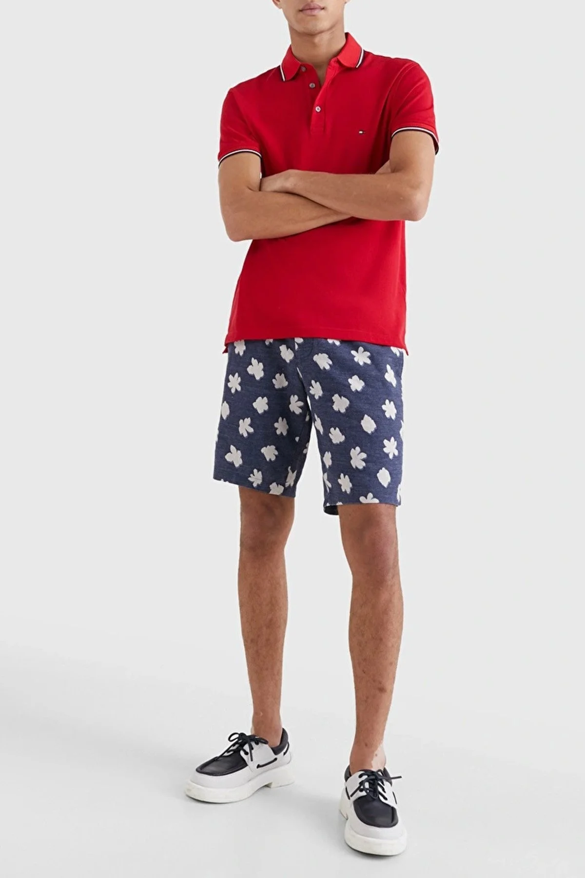 Tommy Hilfiger Pamuklu Slim Fit Erkek Polo T Shirt MW0MW30750 XLG KIRMIZI - 2