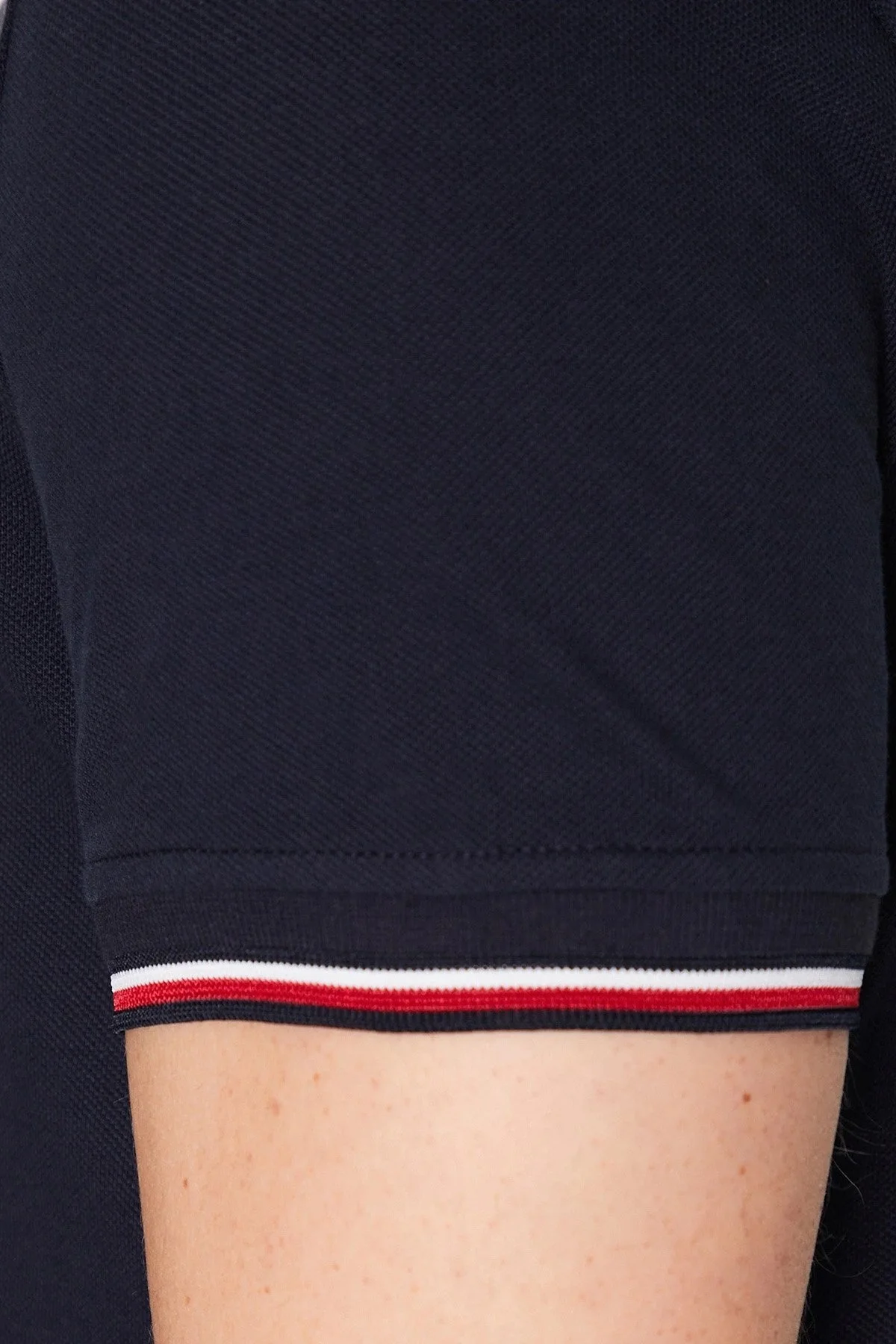 Tommy Hilfiger Pamuklu Slim Fit Erkek Polo Yaka T Shirt MW0MW30750 DW5 LACİVERT - 25