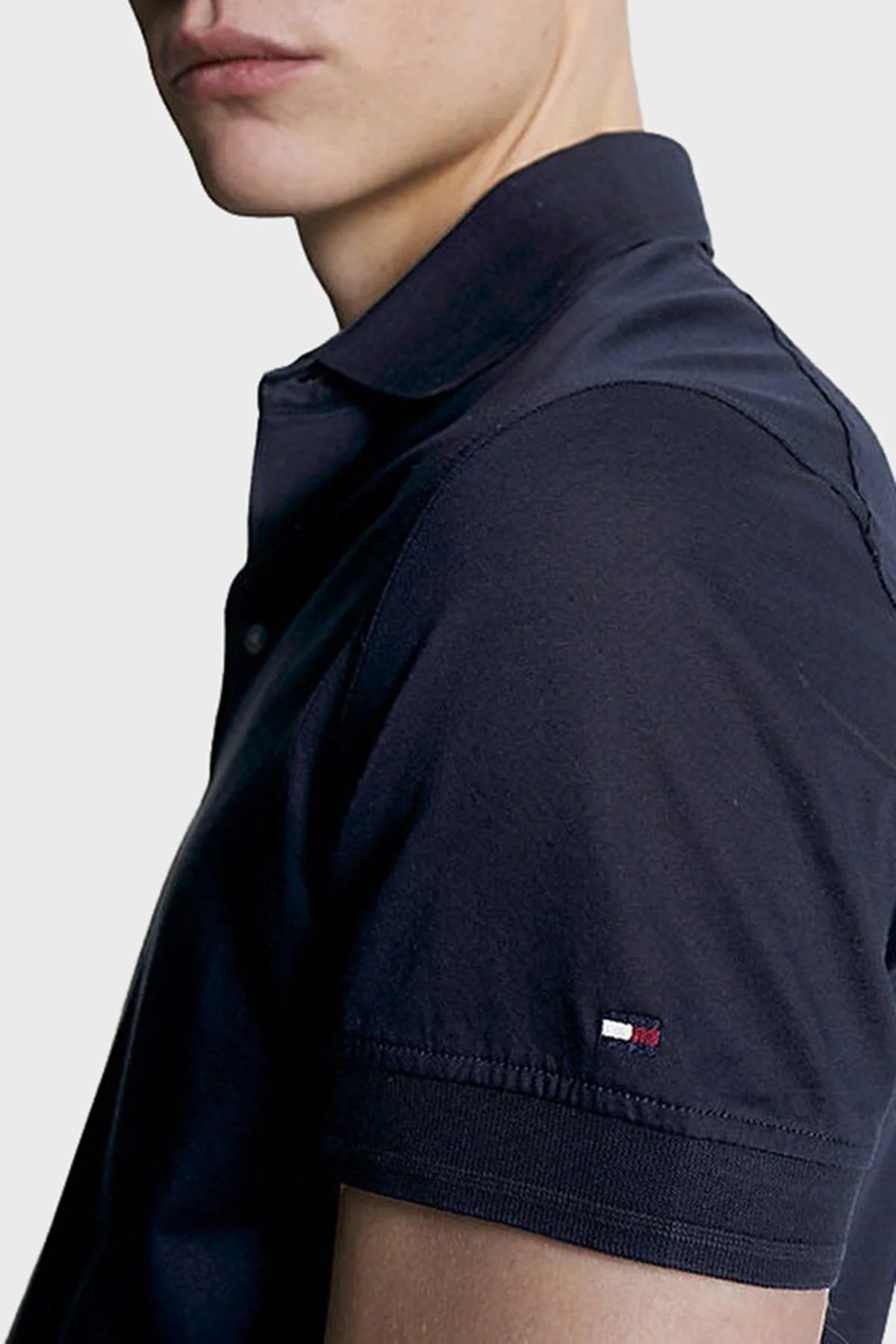 Tommy Hilfiger Pamuklu Slim Fit Erkek Polo Yaka T Shirt MW0MW31545 DW5 LACİVERT - 6