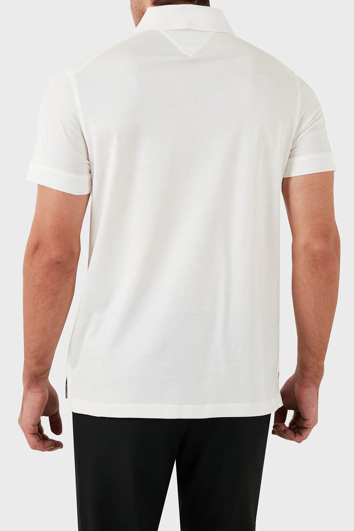 Tommy Hilfiger Pamuklu Slim Fit Erkek Polo Yaka T Shirt MW0MW31545 YBL BEYAZ - 2