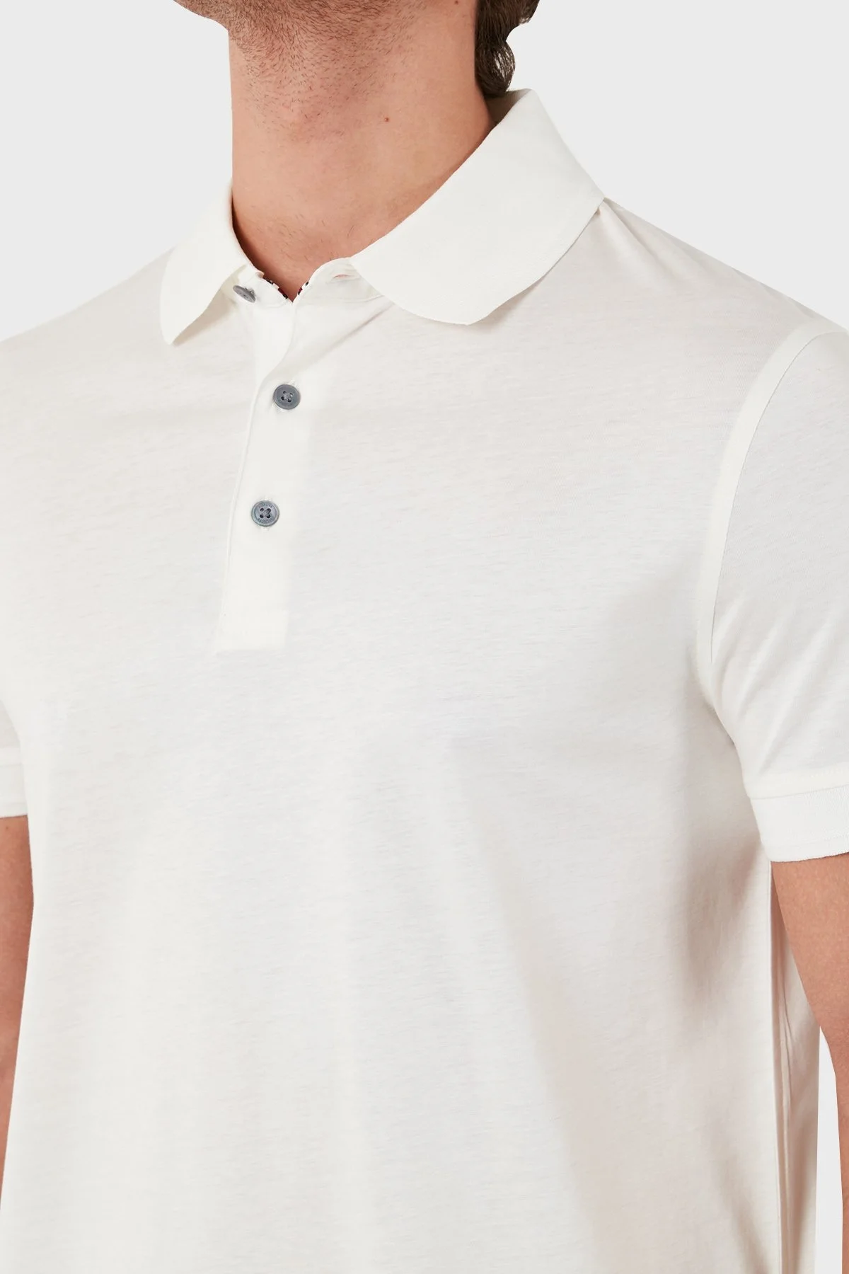 Tommy Hilfiger Pamuklu Slim Fit Erkek Polo Yaka T Shirt MW0MW31545 YBL BEYAZ - 6