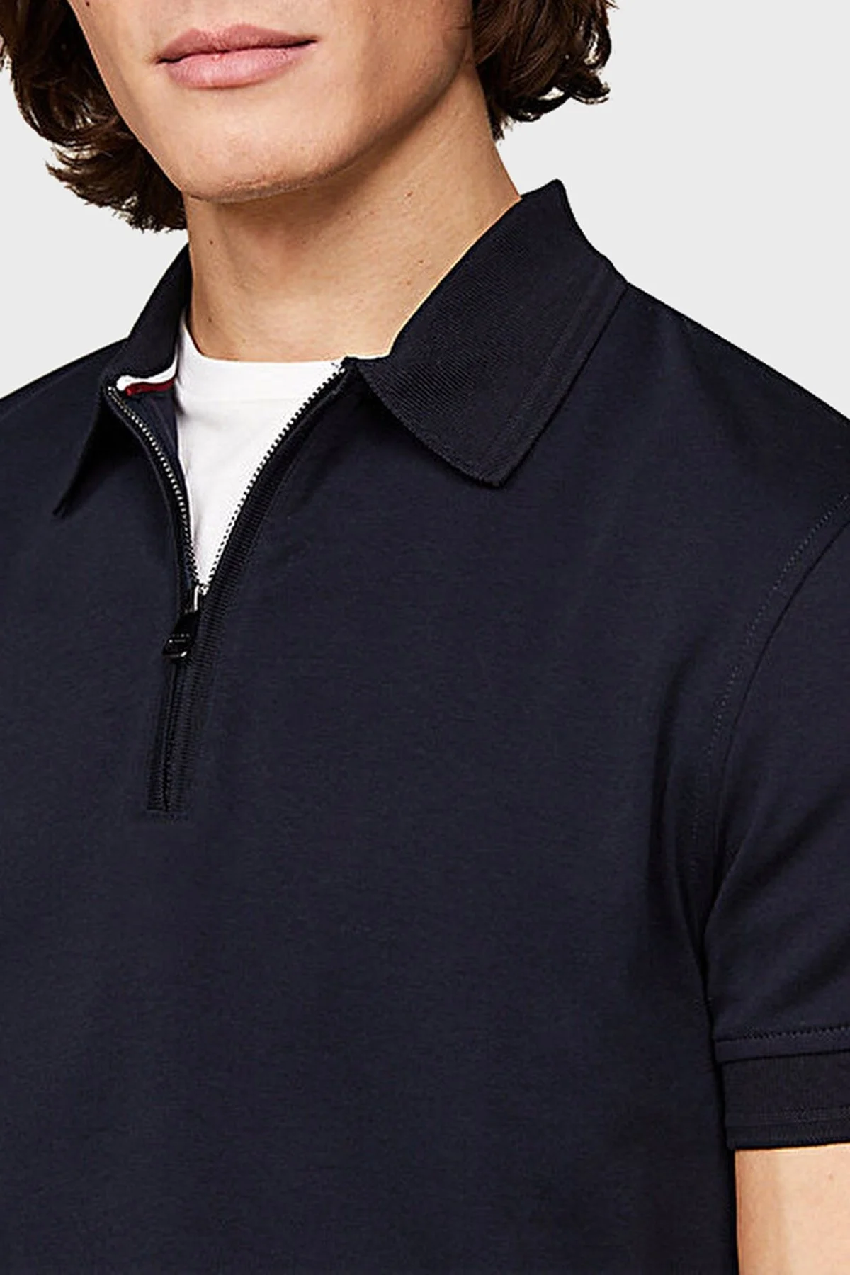 Tommy Hilfiger Pamuklu Slim Fit Erkek Polo Yaka T Shirt MW0MW34746 DW5 LACİVERT - 2