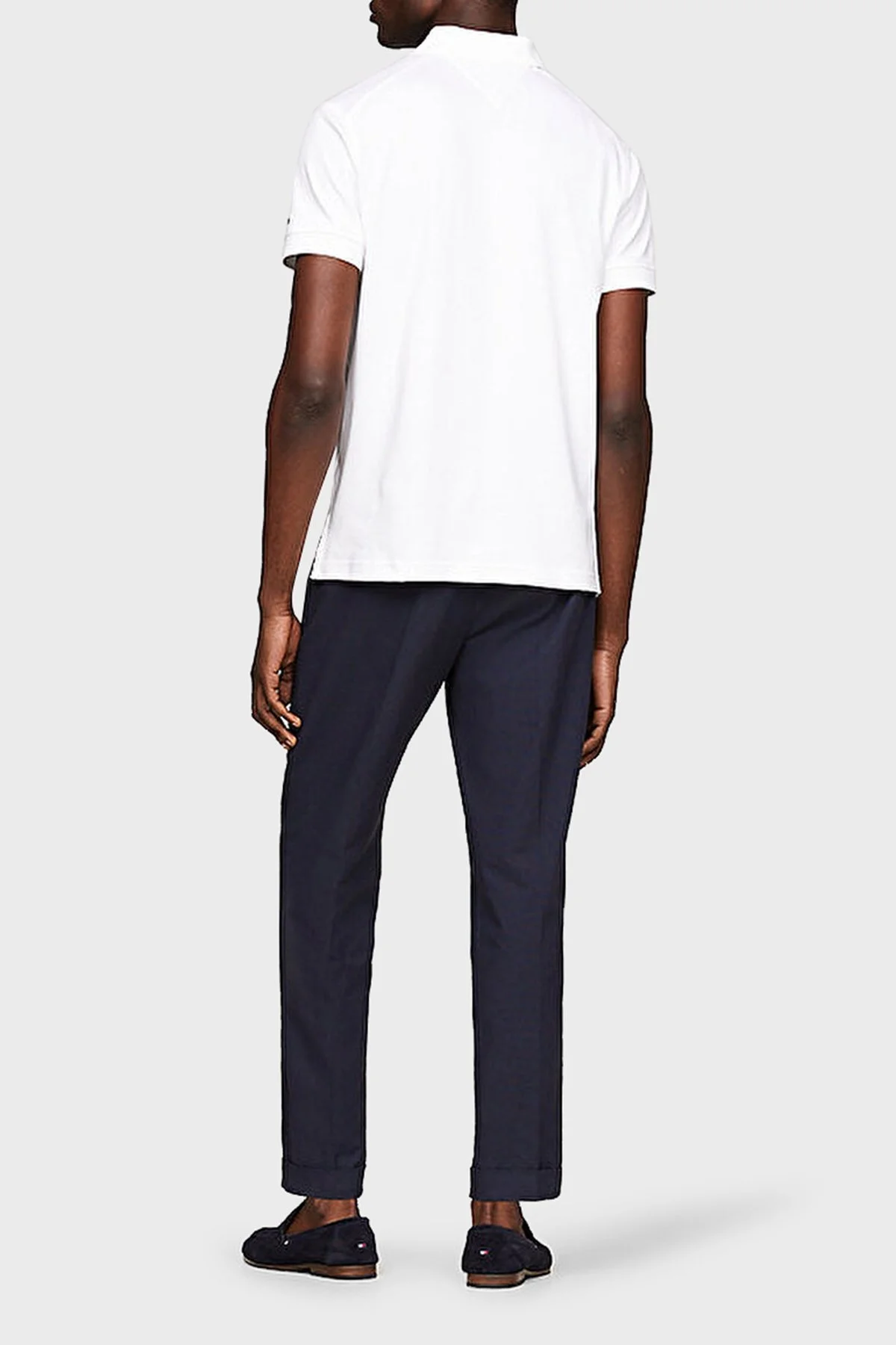 Tommy Hilfiger Pamuklu Slim Fit Erkek Polo Yaka T Shirt MW0MW34746 YBR BEYAZ - 2