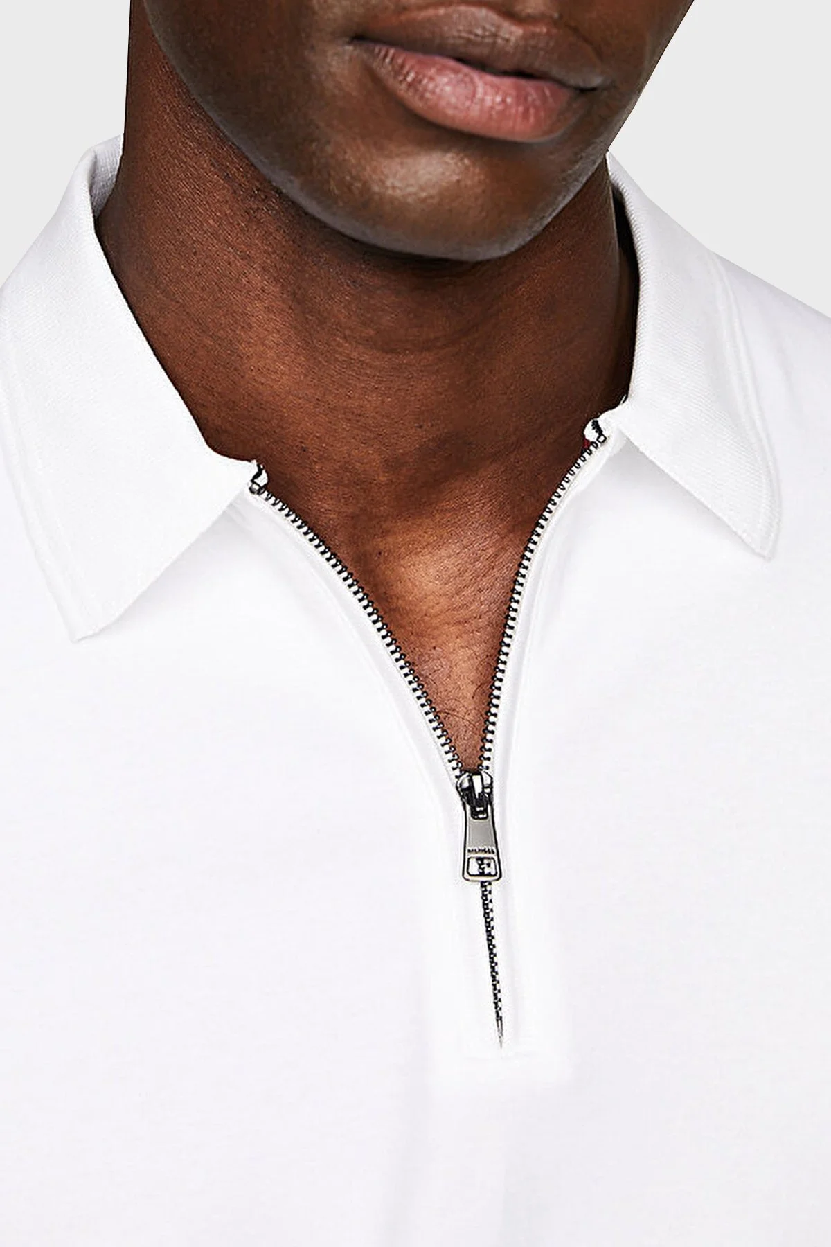 Tommy Hilfiger Pamuklu Slim Fit Erkek Polo Yaka T Shirt MW0MW34746 YBR BEYAZ - 3