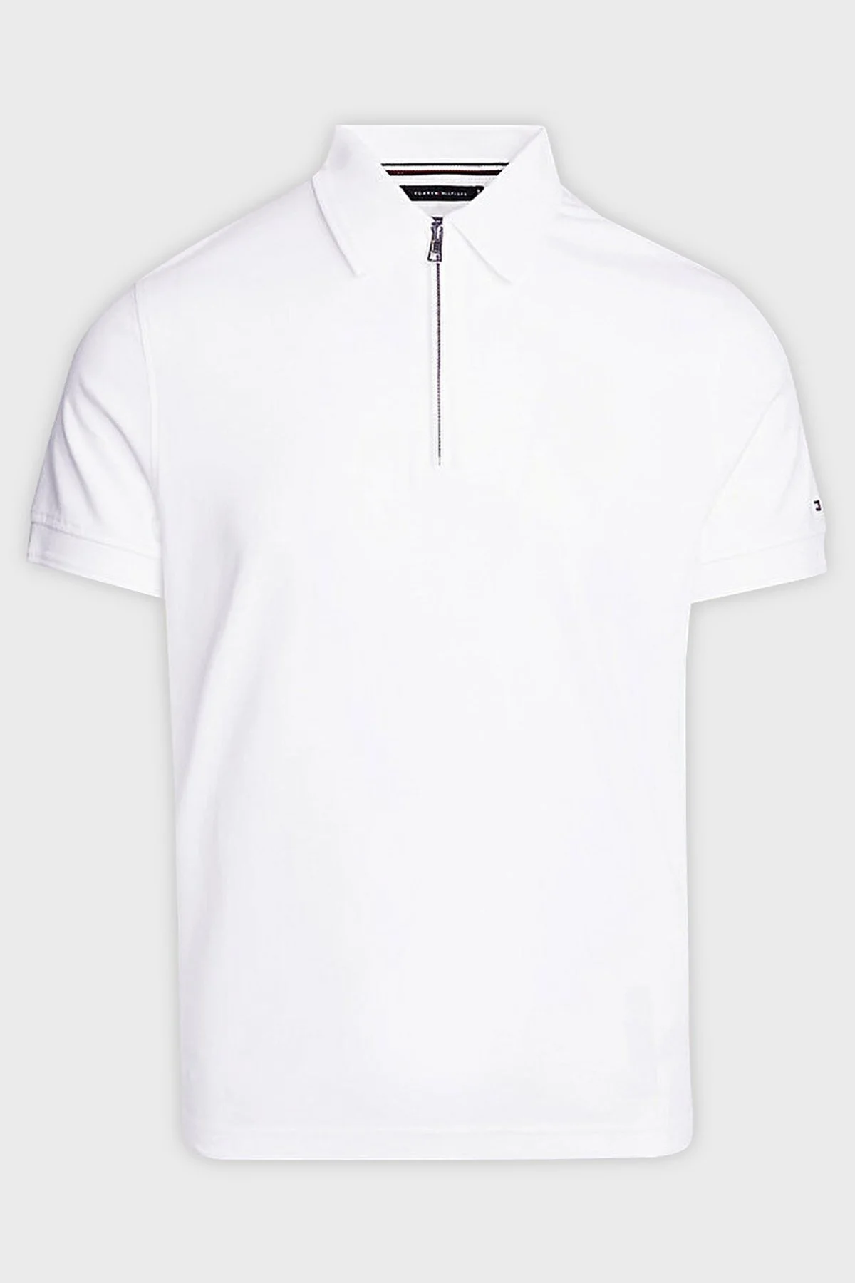 Tommy Hilfiger Pamuklu Slim Fit Erkek Polo Yaka T Shirt MW0MW34746 YBR BEYAZ - 4