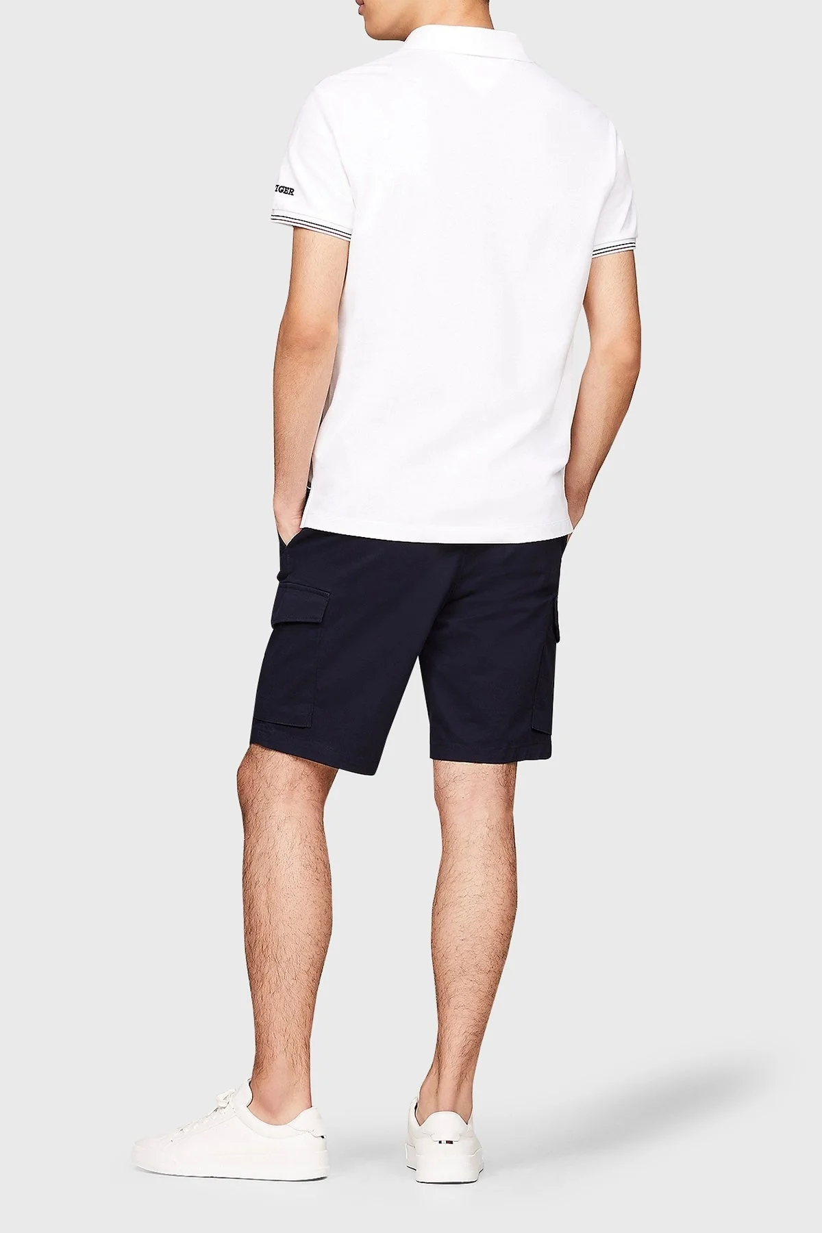 Tommy Hilfiger Pamuklu Slim Fit Erkek Polo Yaka T Shirt MW0MW35619 YBR BEYAZ - 2