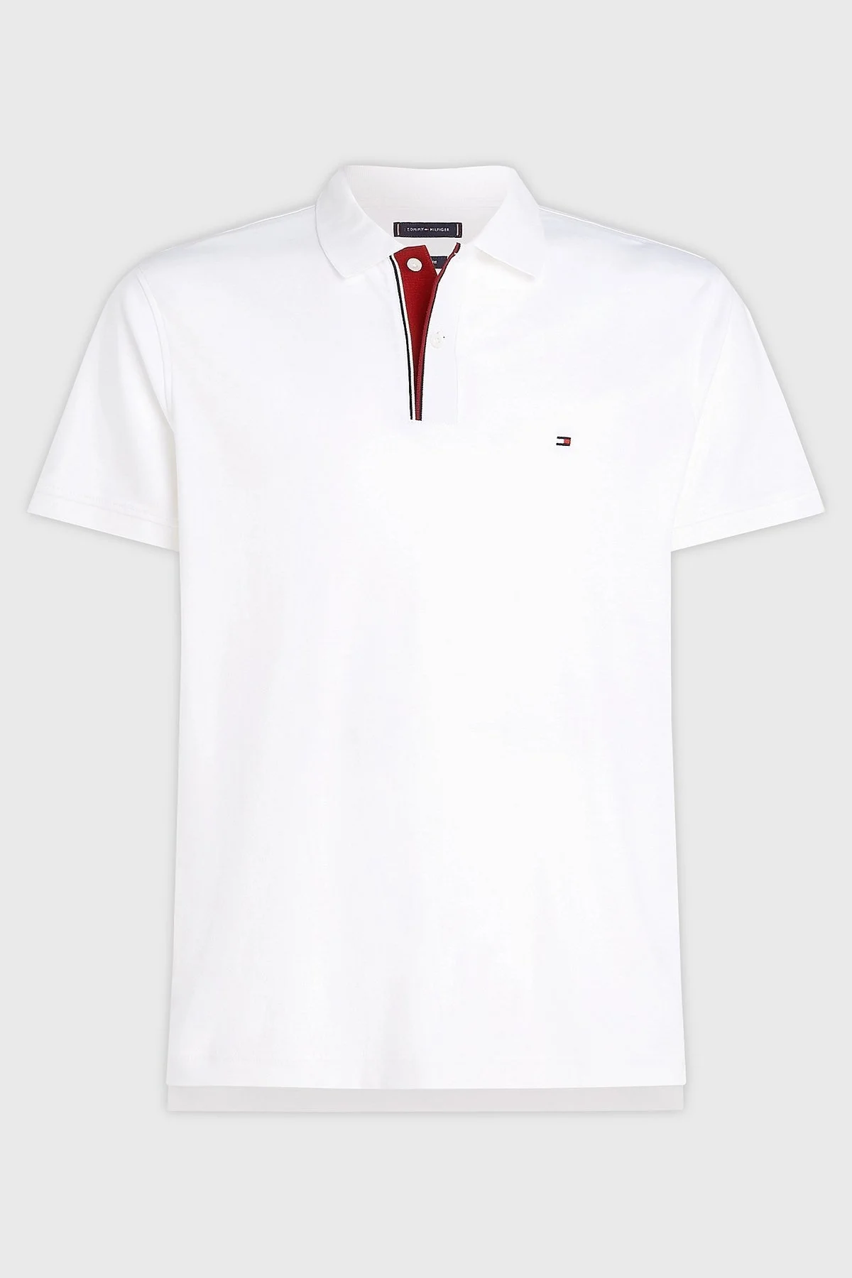 Tommy Hilfiger Pamuklu Slim Fit Erkek Polo Yaka T Shirt MW0MW35619 YBR BEYAZ - 5