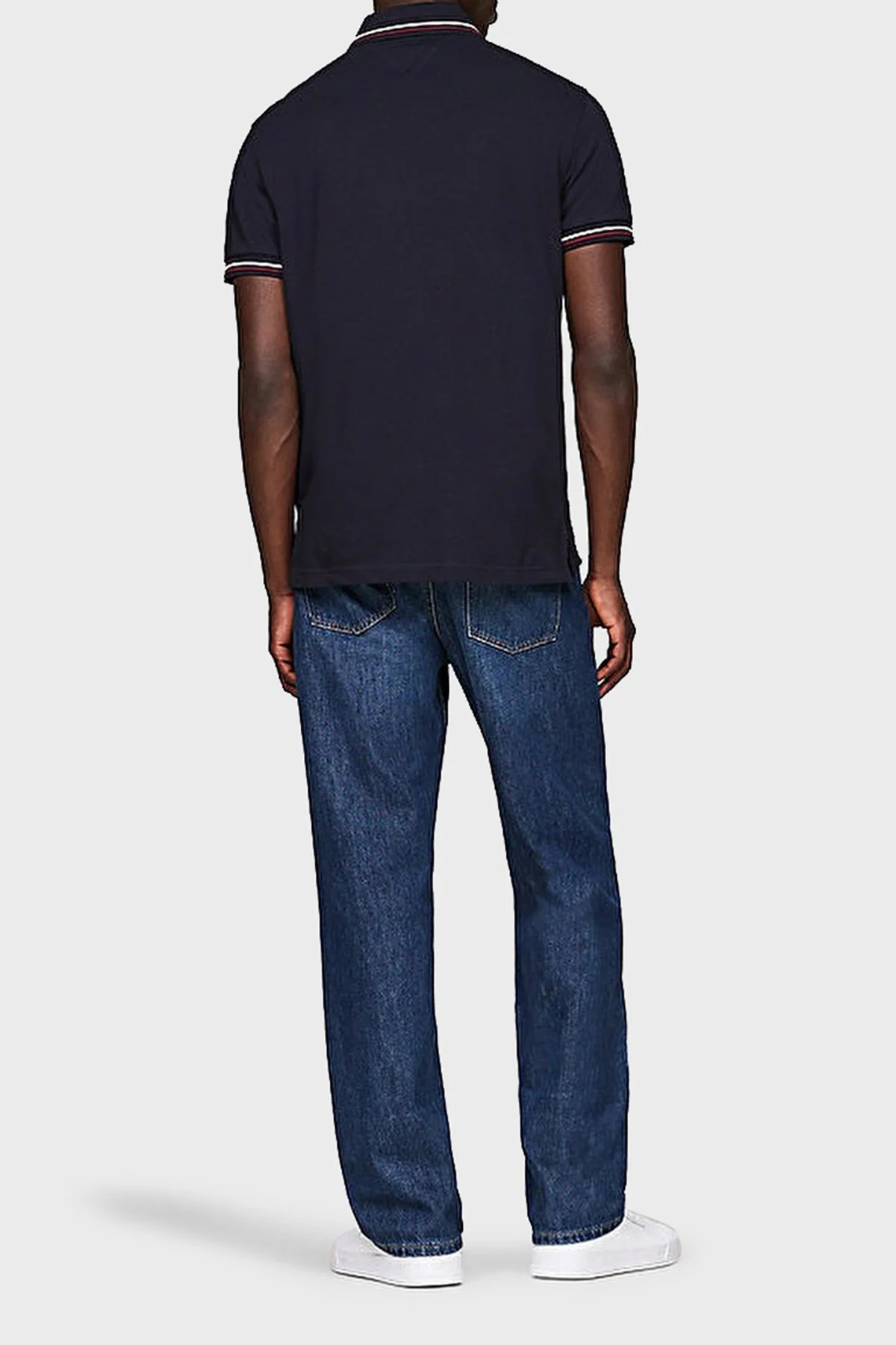 Tommy Hilfiger Pamuklu Slim Fit Erkek Polo Yaka T Shirt MW0MW37346 DW5 LACİVERT - 8