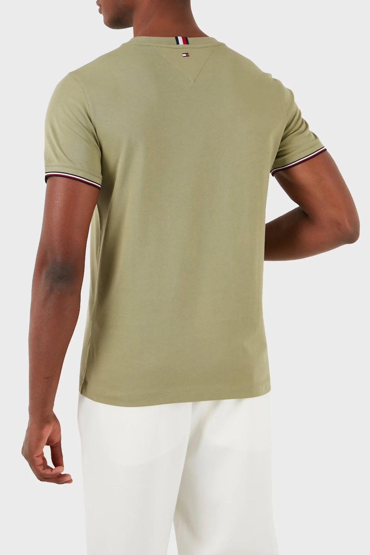 Tommy Hilfiger Pamuklu Slim Fit Erkek T Shirt MW0MW32584 L9F HAKİ - 5