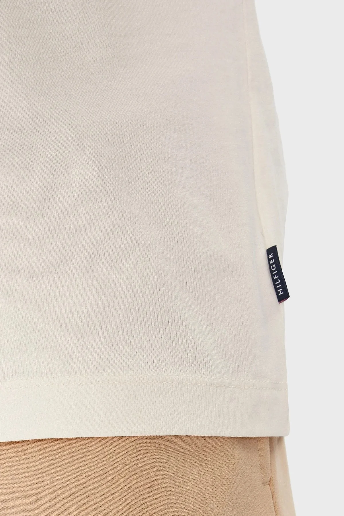 Tommy Hilfiger Pamuklu Slim Fit Erkek T Shirt MW0MW34387 AEF BEJ - 9