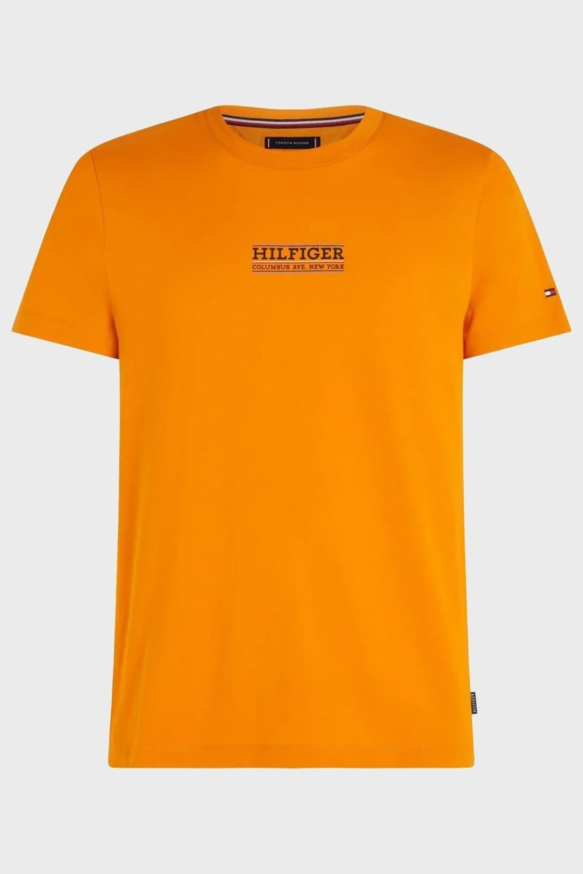 Tommy Hilfiger Pamuklu Slim Fit Erkek T Shirt MW0MW34387 SG3 ORANGE - 1