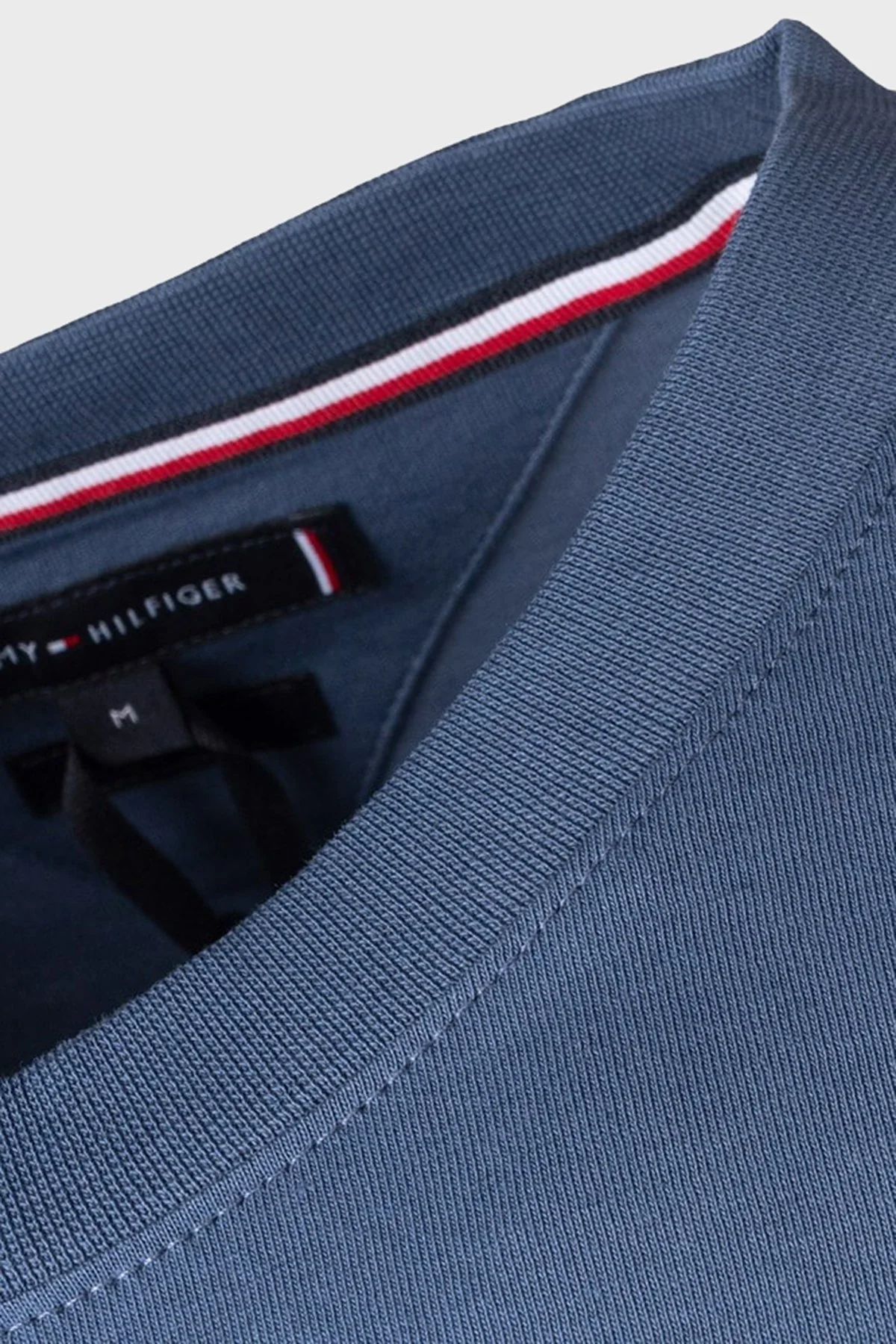 Tommy Hilfiger Pamuklu Slim Fit Erkek T Shirt MW0MW34390 C9T MAVİ - 2