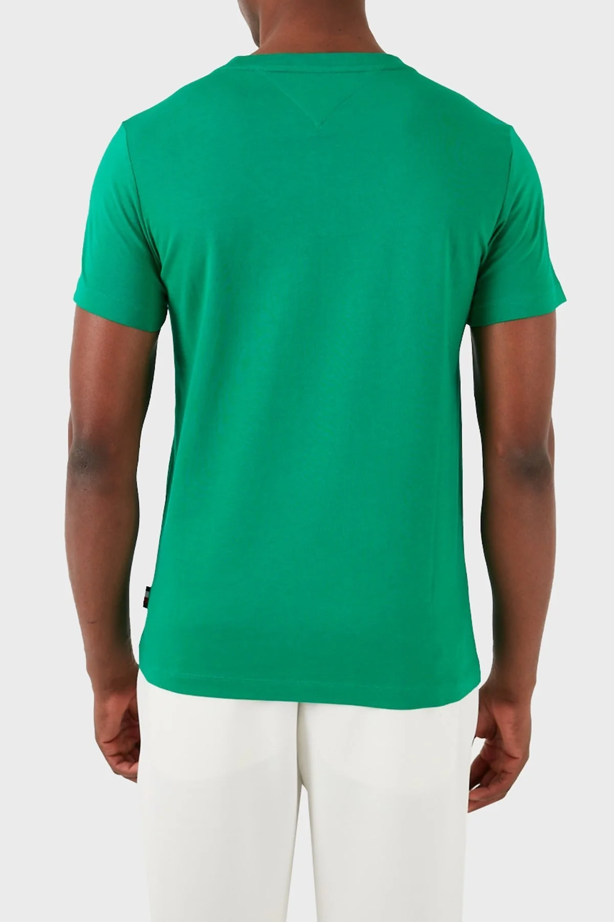 Tommy Hilfiger Pamuklu Slim Fit Erkek T Shirt MW0MW34390 L4B YEŞİL - 10