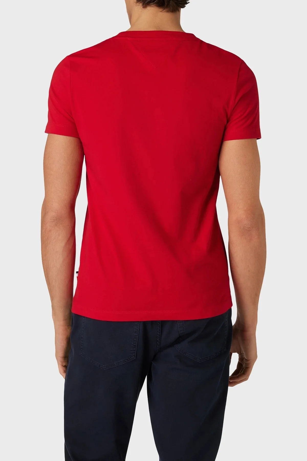 Tommy Hilfiger Pamuklu Slim Fit Erkek T Shirt MW0MW34390 XLG KIRMIZI - 2