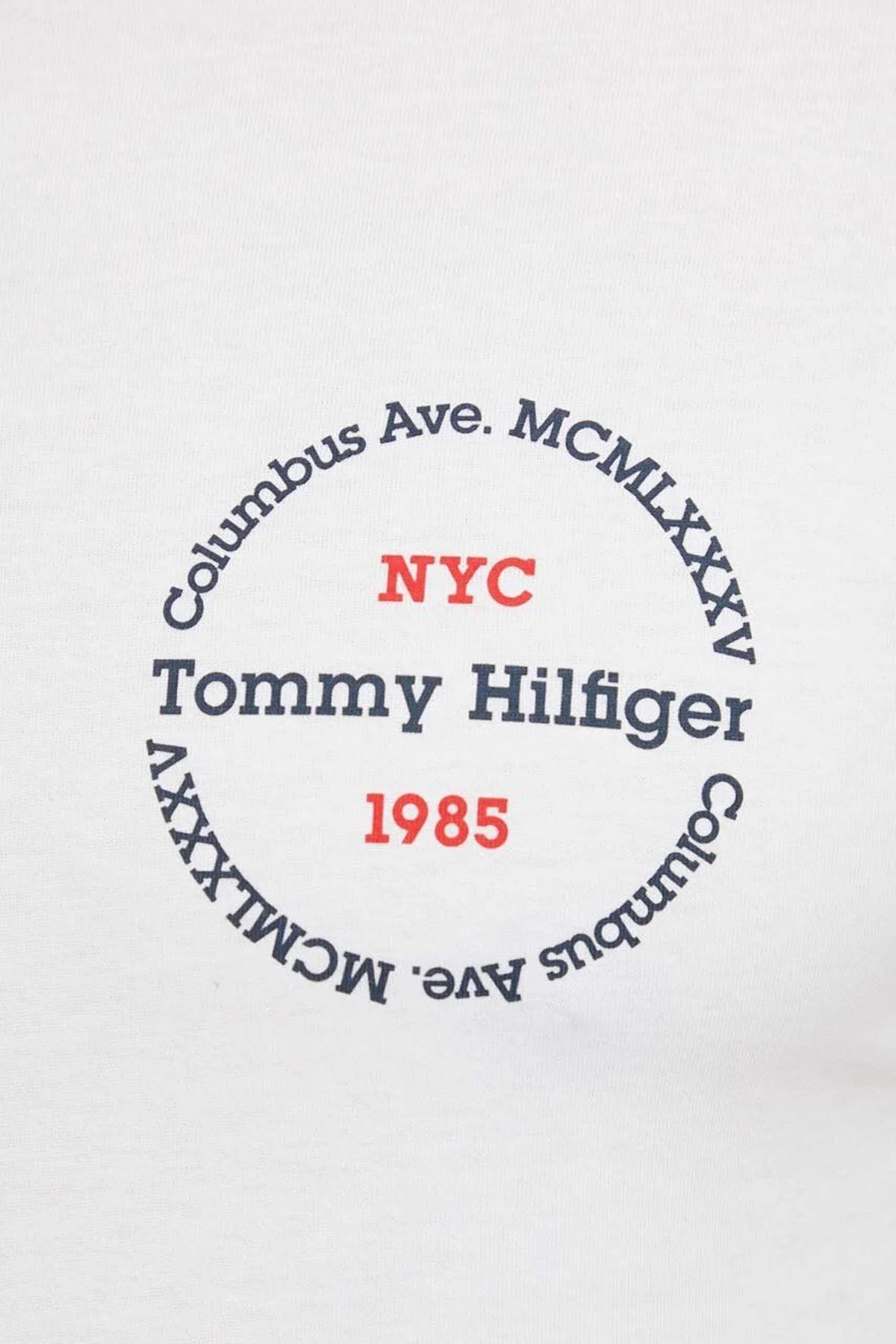 Tommy Hilfiger Pamuklu Slim Fit Erkek T Shirt MW0MW34390 YBR BEYAZ - 4