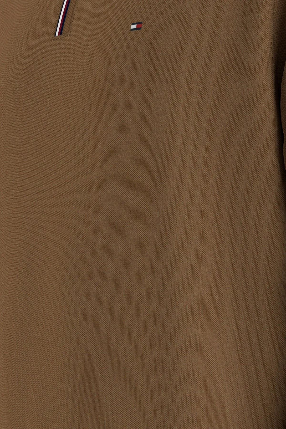 Tommy Hilfiger Pamuklu Slim Fit Fermuarlı Polo Yaka Erkek Sweat MW0MW33267 GWJ KAHVE - 5