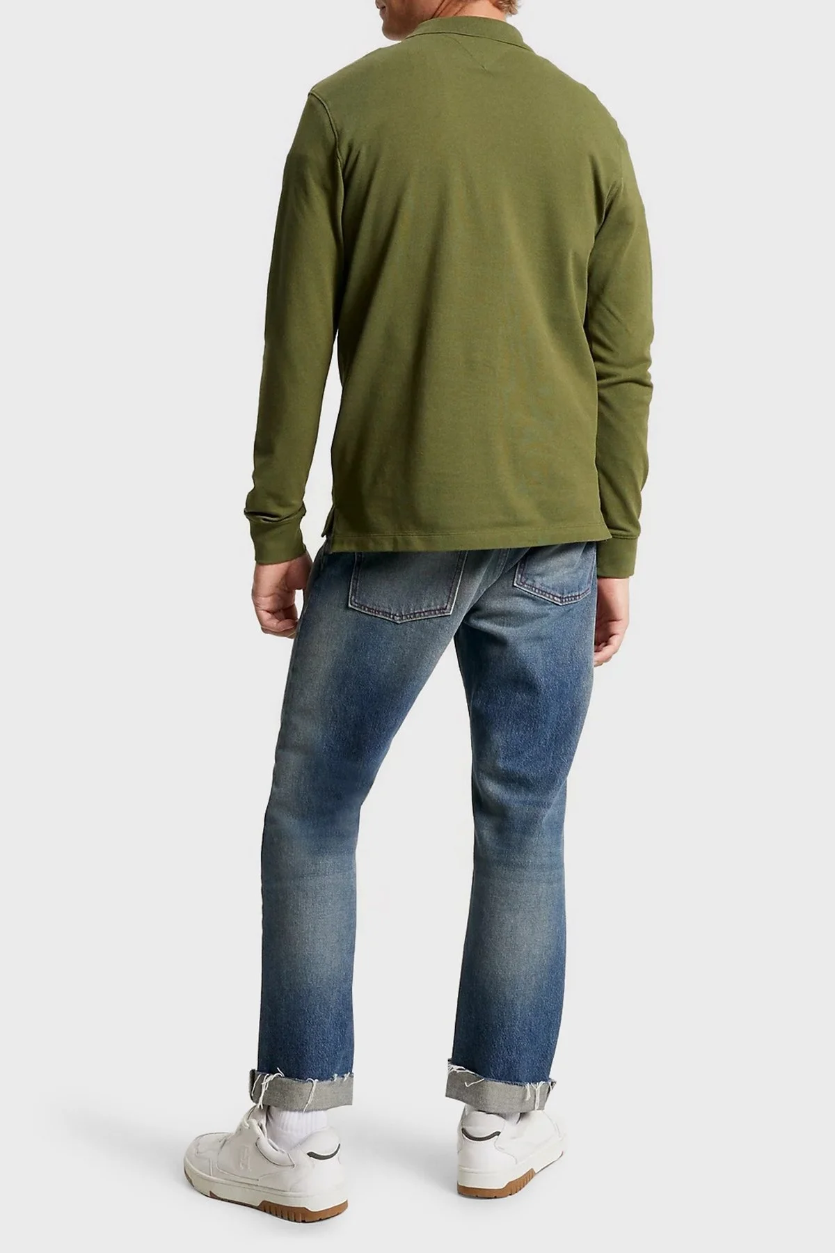 Tommy Hilfiger Pamuklu Slim Fit Fermuarlı Polo Yaka Erkek Sweat MW0MW33267 MS2 KOYU YEŞİL - 4