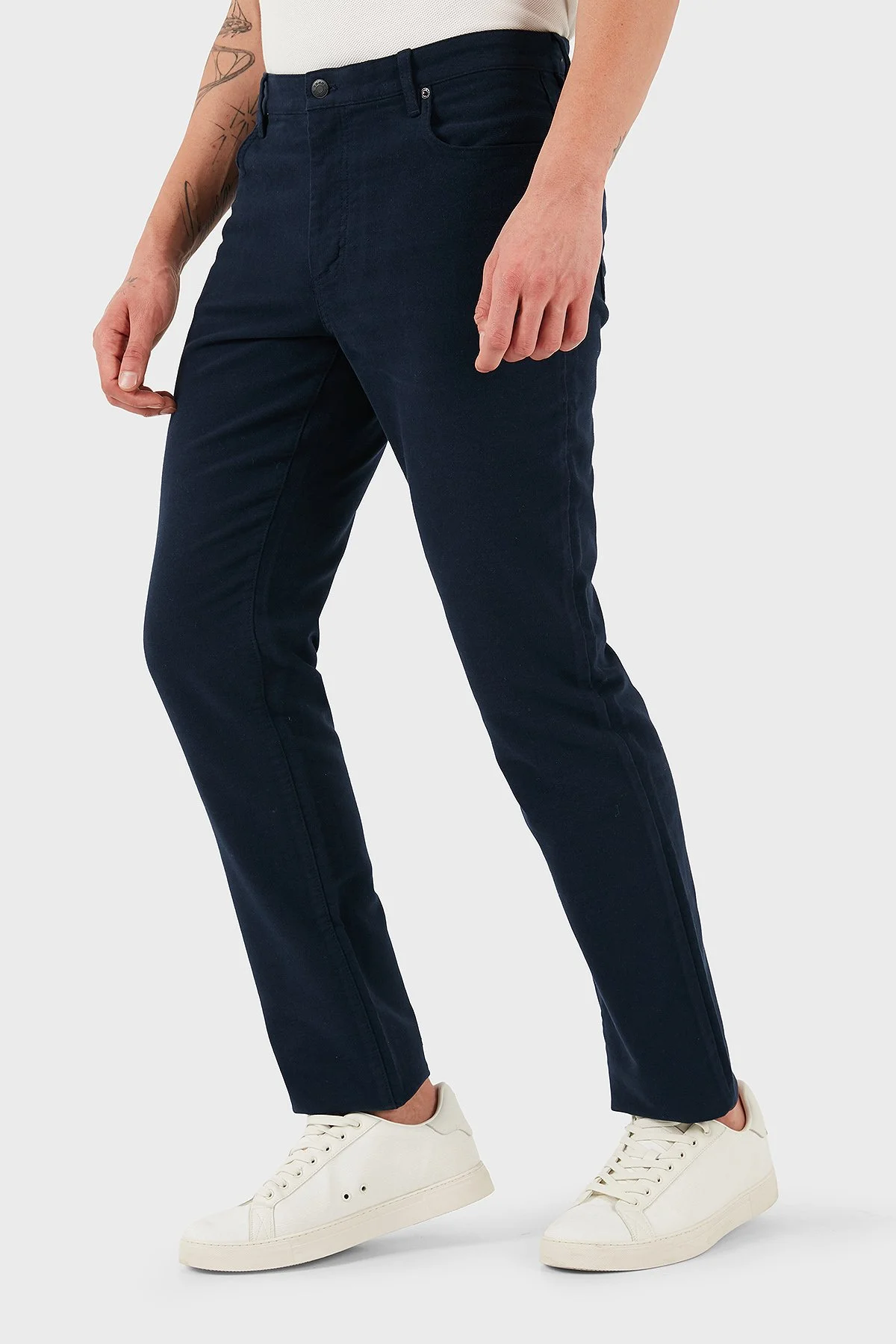 Tommy Hilfiger Pamuklu Slim Fit Normal Bel Erkek Pantolon MW0MW40266 C1G LACİVERT - 4