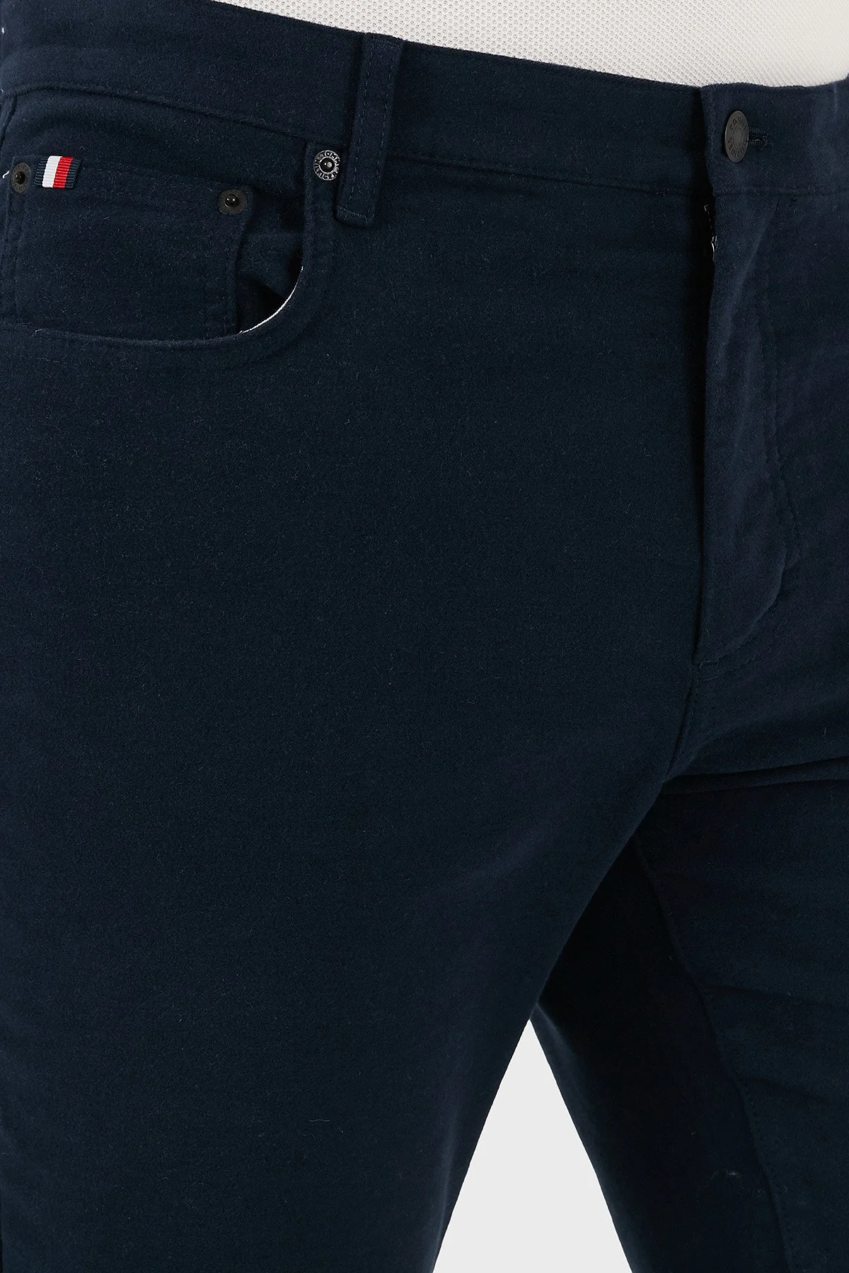 Tommy Hilfiger Pamuklu Slim Fit Normal Bel Erkek Pantolon MW0MW40266 C1G LACİVERT - 5