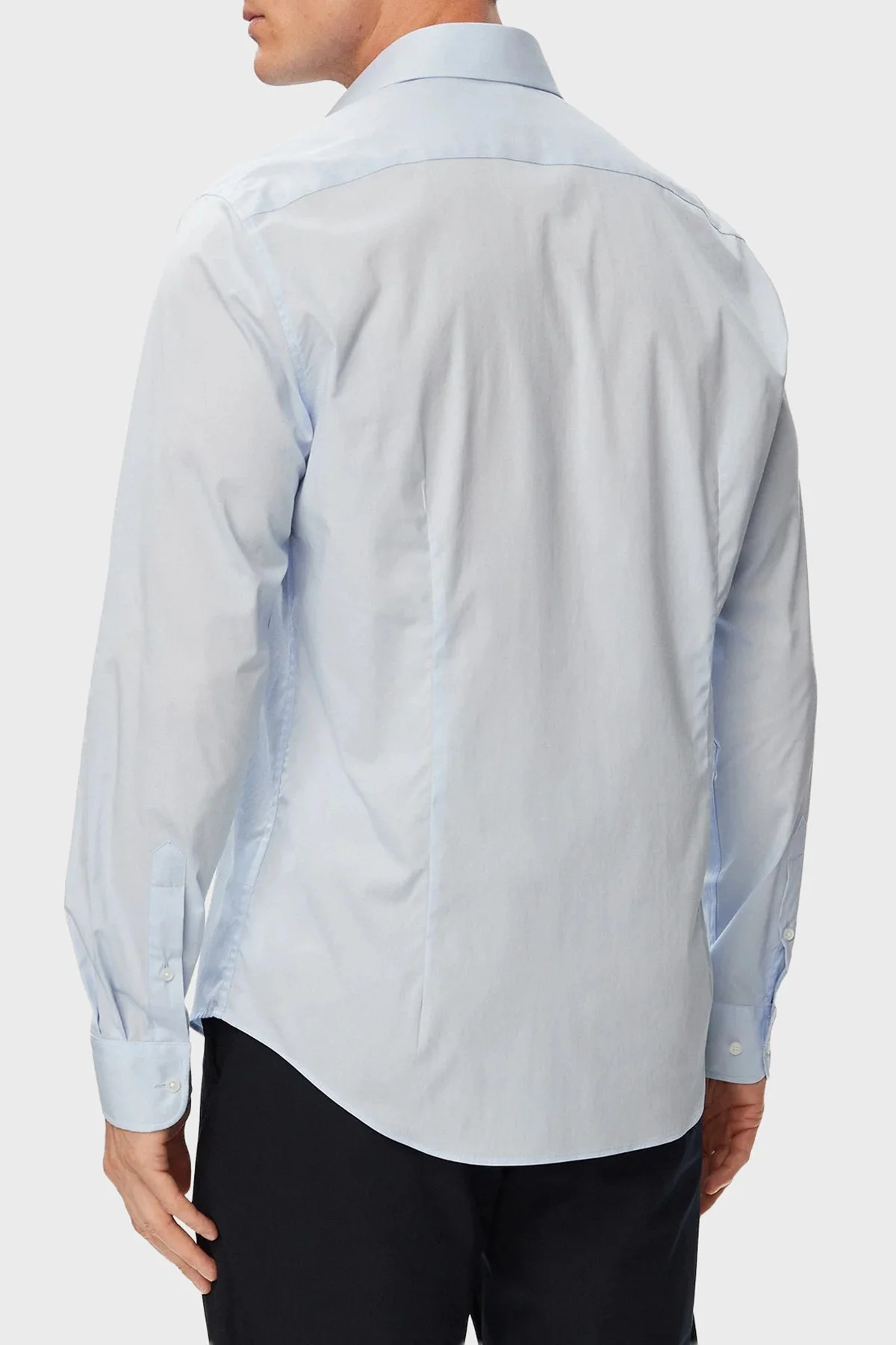 Tommy Hilfiger Pamuklu Slim Fit Uzun Kollu Erkek Gömlek MW0MW43749 C3Q Açık mavi - 3