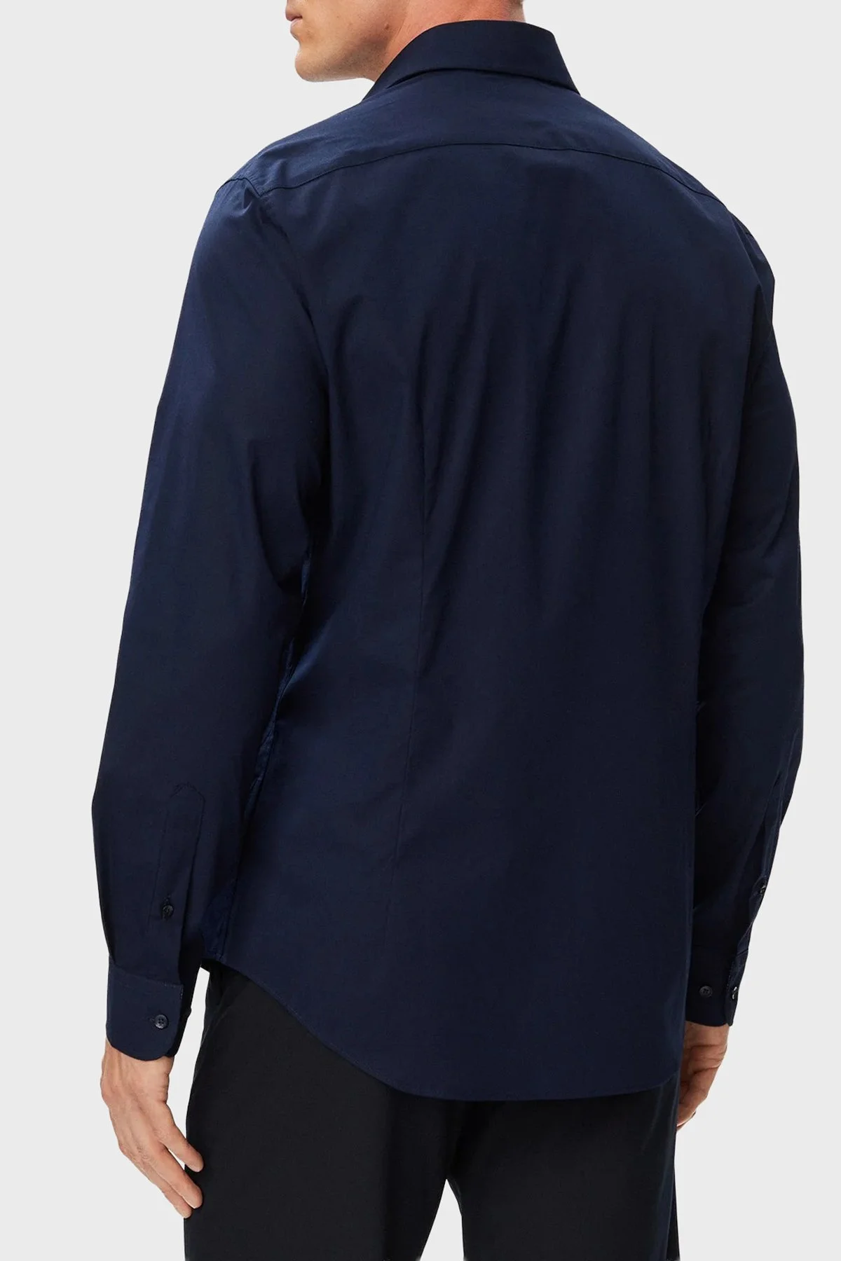 Tommy Hilfiger Pamuklu Slim Fit Uzun Kollu Erkek Gömlek MW0MW43749 DCC Lacivert - 3