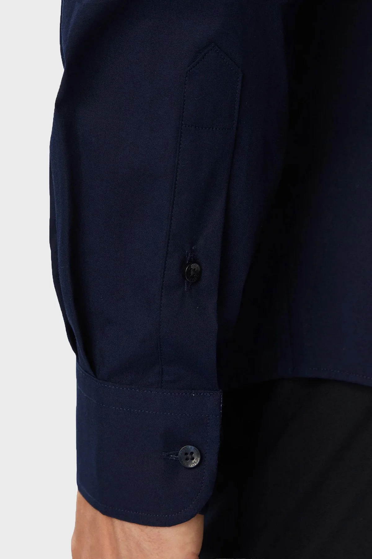 Tommy Hilfiger Pamuklu Slim Fit Uzun Kollu Erkek Gömlek MW0MW43749 DCC Lacivert - 5