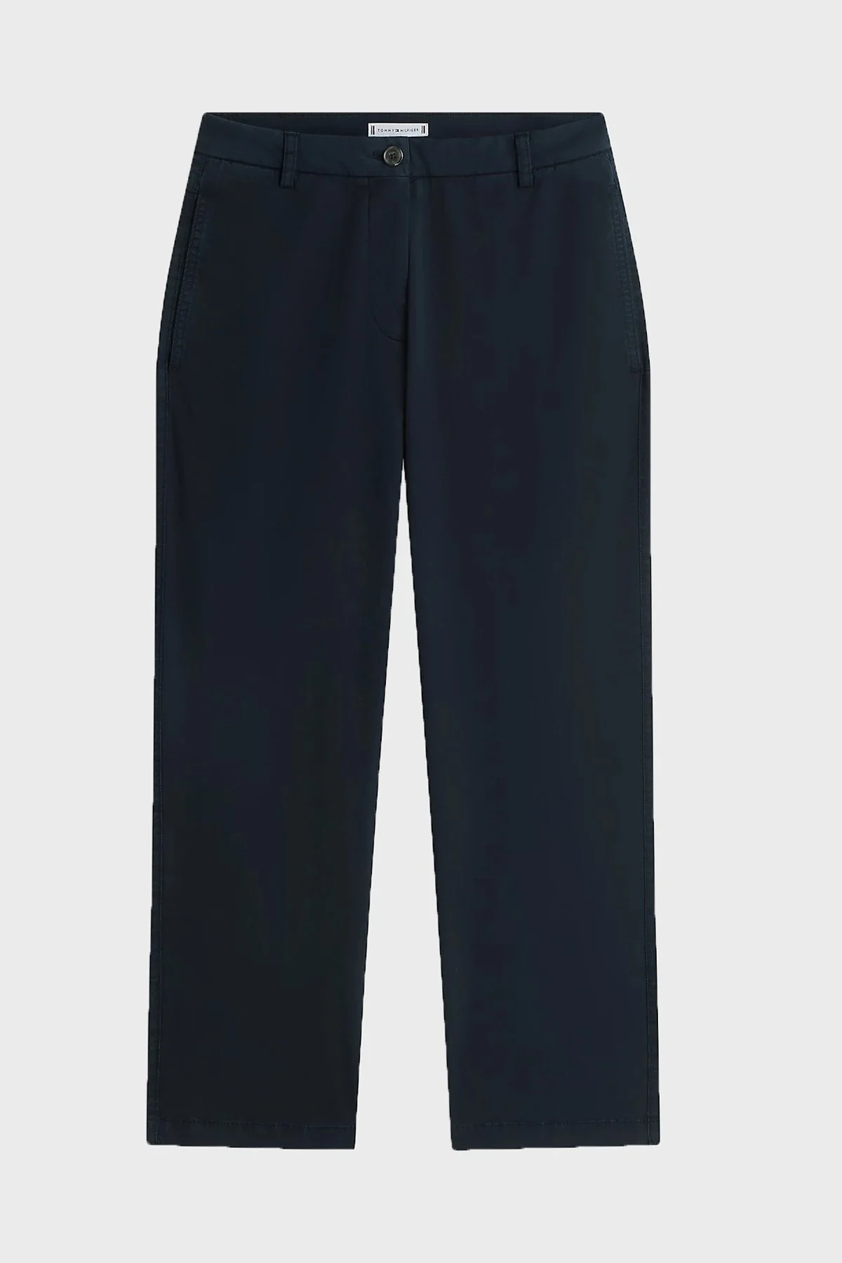 Tommy Hilfiger Pamuklu Slim Fit Yüksek Bel Kadın Pantolon WW0WW49647 C1G LACİVERT - 5