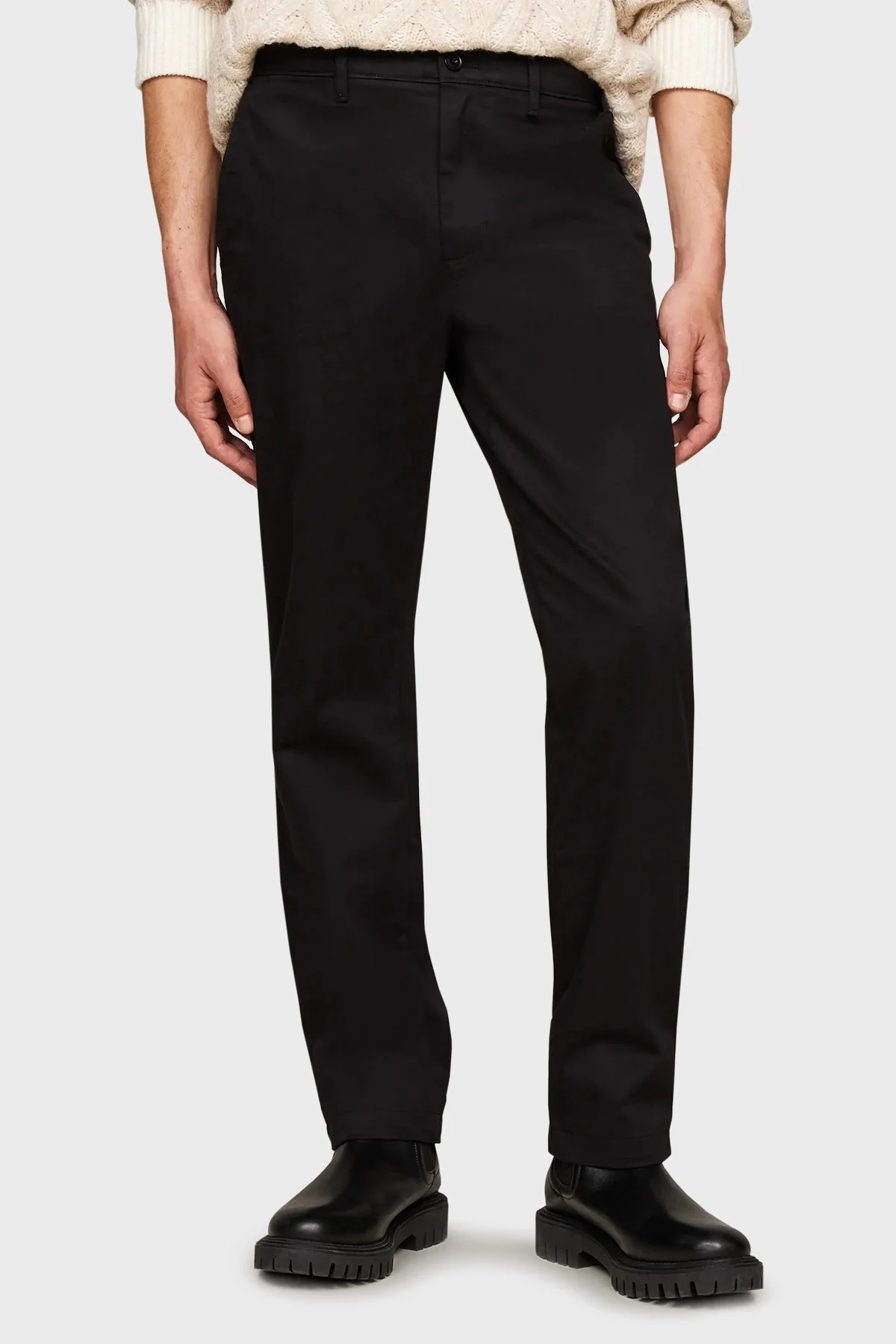 Tommy Hilfiger Pamuklu Straight Fit Düz Paça Erkek Pantolon MW0MW37873 BDS SİYAH - 8