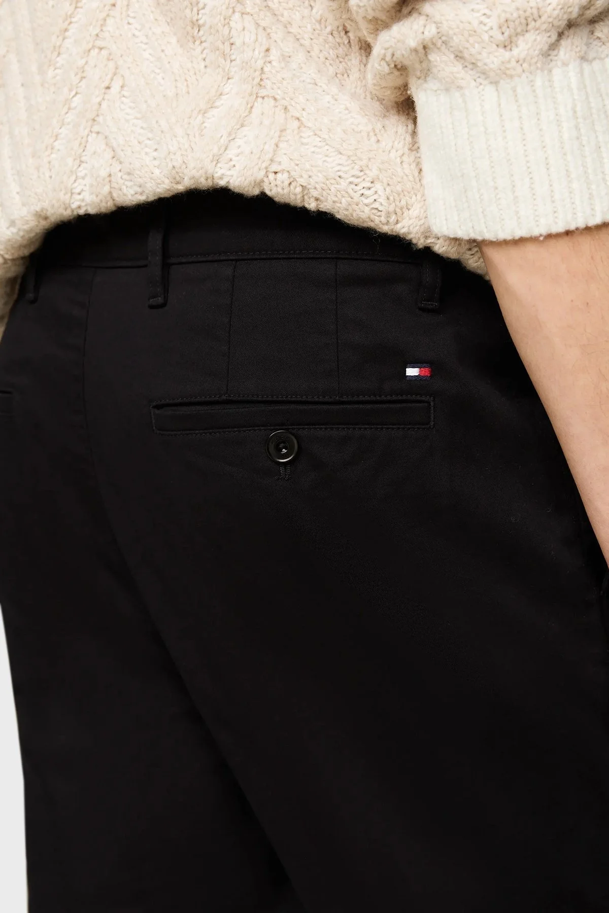 Tommy Hilfiger Pamuklu Straight Fit Düz Paça Erkek Pantolon MW0MW37873 BDS SİYAH - 9