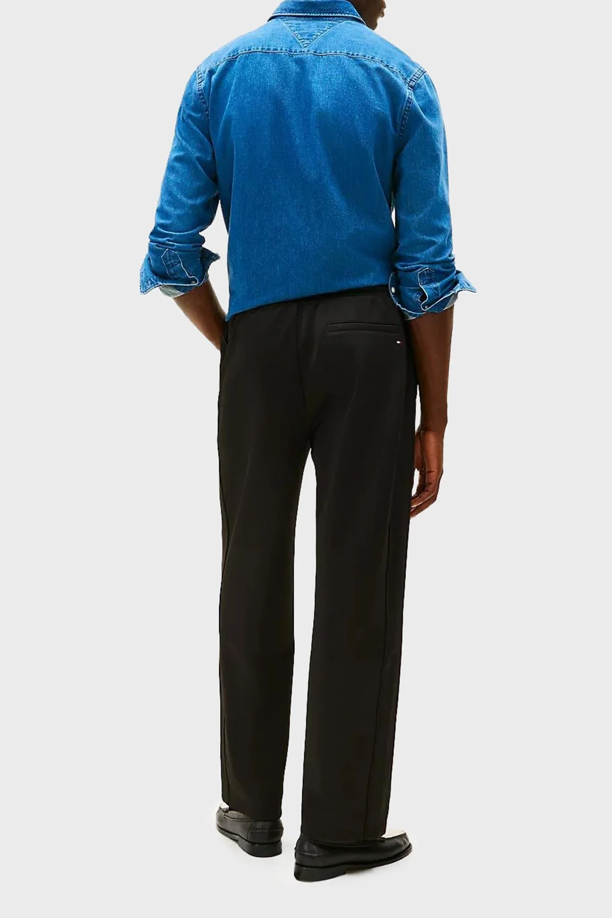 Tommy Hilfiger Pamuklu Straight Fit Düz Paça Jogger Erkek Pantolon MW0MW42538 BDS SİYAH - 3