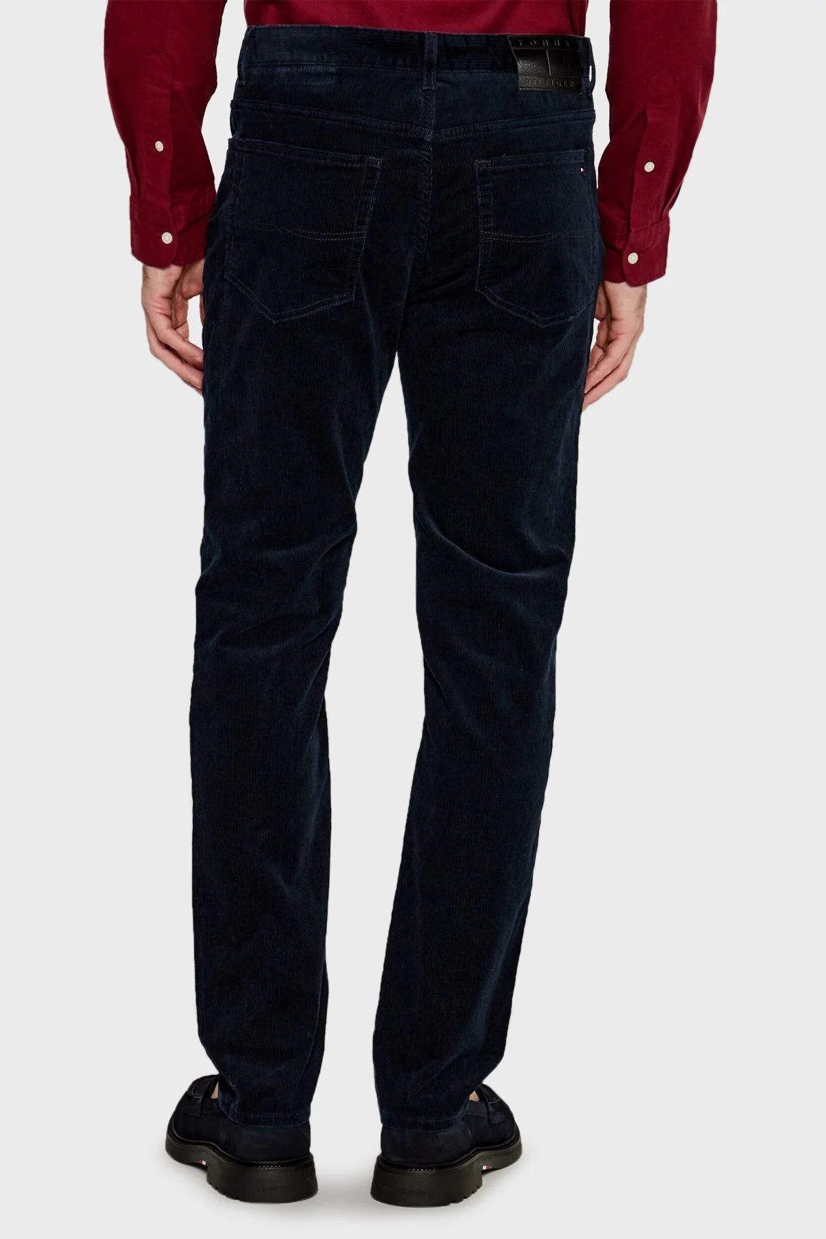 Tommy Hilfiger Pamuklu Straight Fit Düz Paça Kadife Erkek Pantolon MW0MW36696 DW5 LACİVERT - 7
