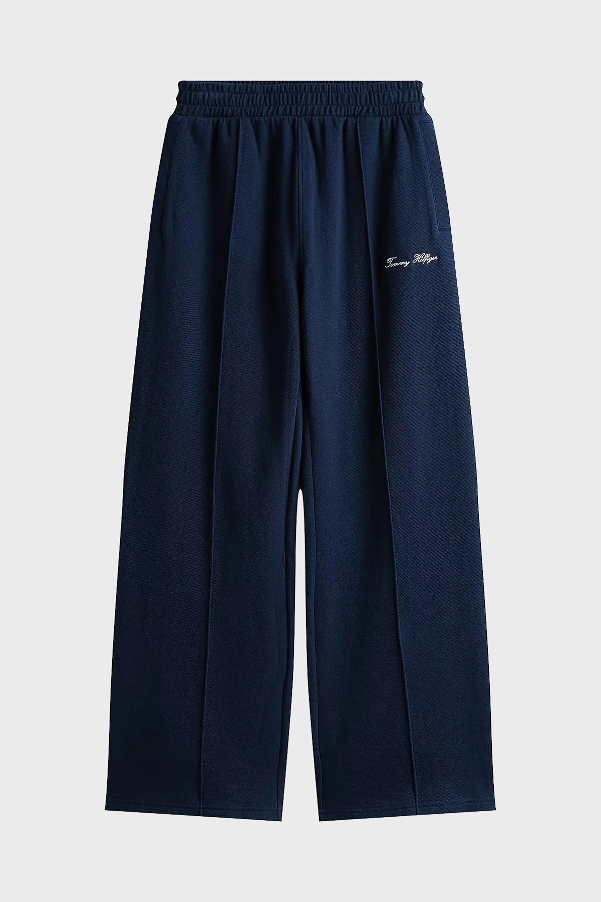 Tommy Hilfiger Pamuklu Straight Fit Normal Bel Düz Paça Bayan Pantolon WW0WW45744 C1G LACİVERT - 5