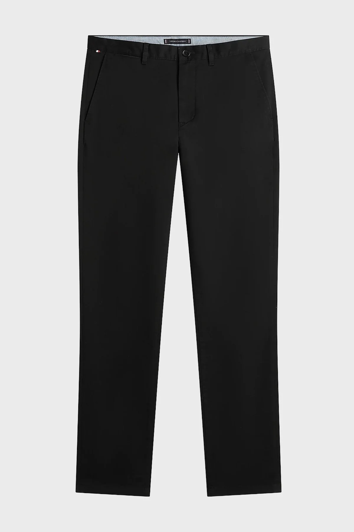 Tommy Hilfiger Pamuklu Straight Fit Normal Bel Düz Paça Erkek Pantolon MW0MW40262 BDS SİYAH - 5