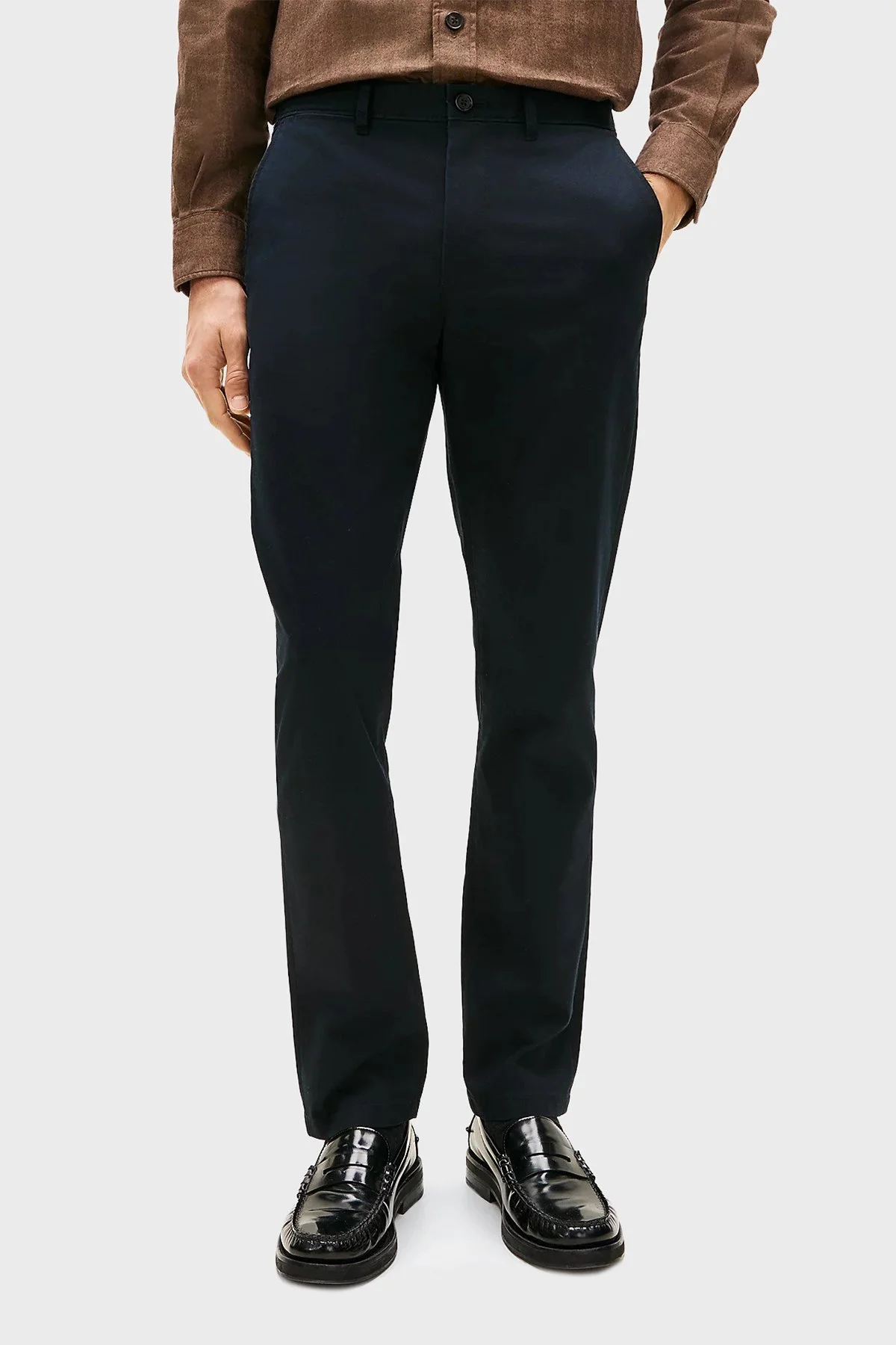 Tommy Hilfiger Pamuklu Straight Fit Normal Bel Düz Paça Erkek Pantolon MW0MW40262 DW5 LACİVERT - 2