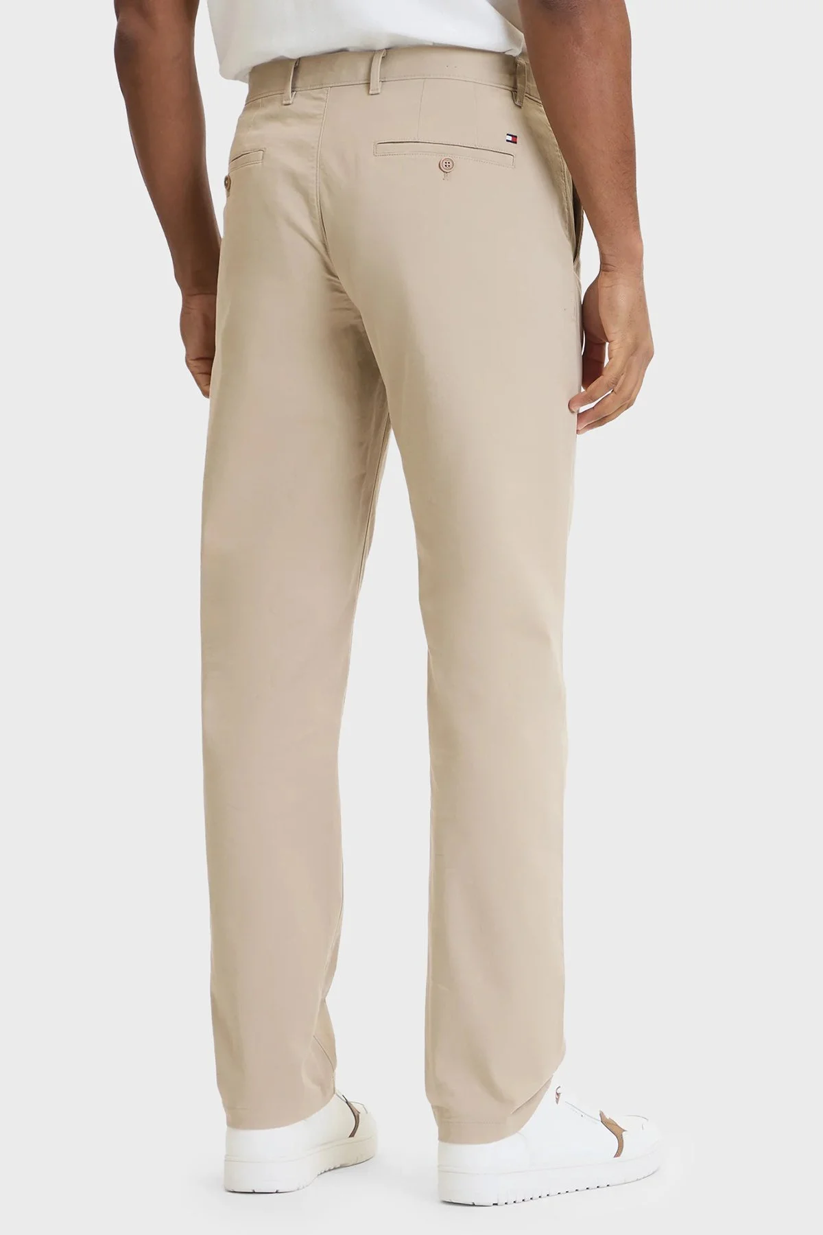 Tommy Hilfiger Pamuklu Straight Fit Normal Bel Düz Paça Erkek Pantolon MW0MW40262 RBT KUM - 3