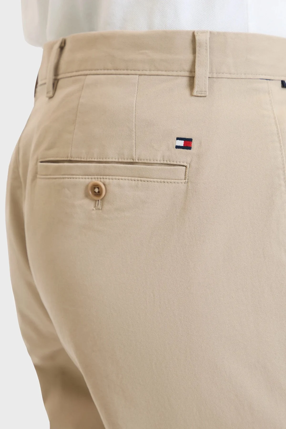 Tommy Hilfiger Pamuklu Straight Fit Normal Bel Düz Paça Erkek Pantolon MW0MW40262 RBT KUM - 5